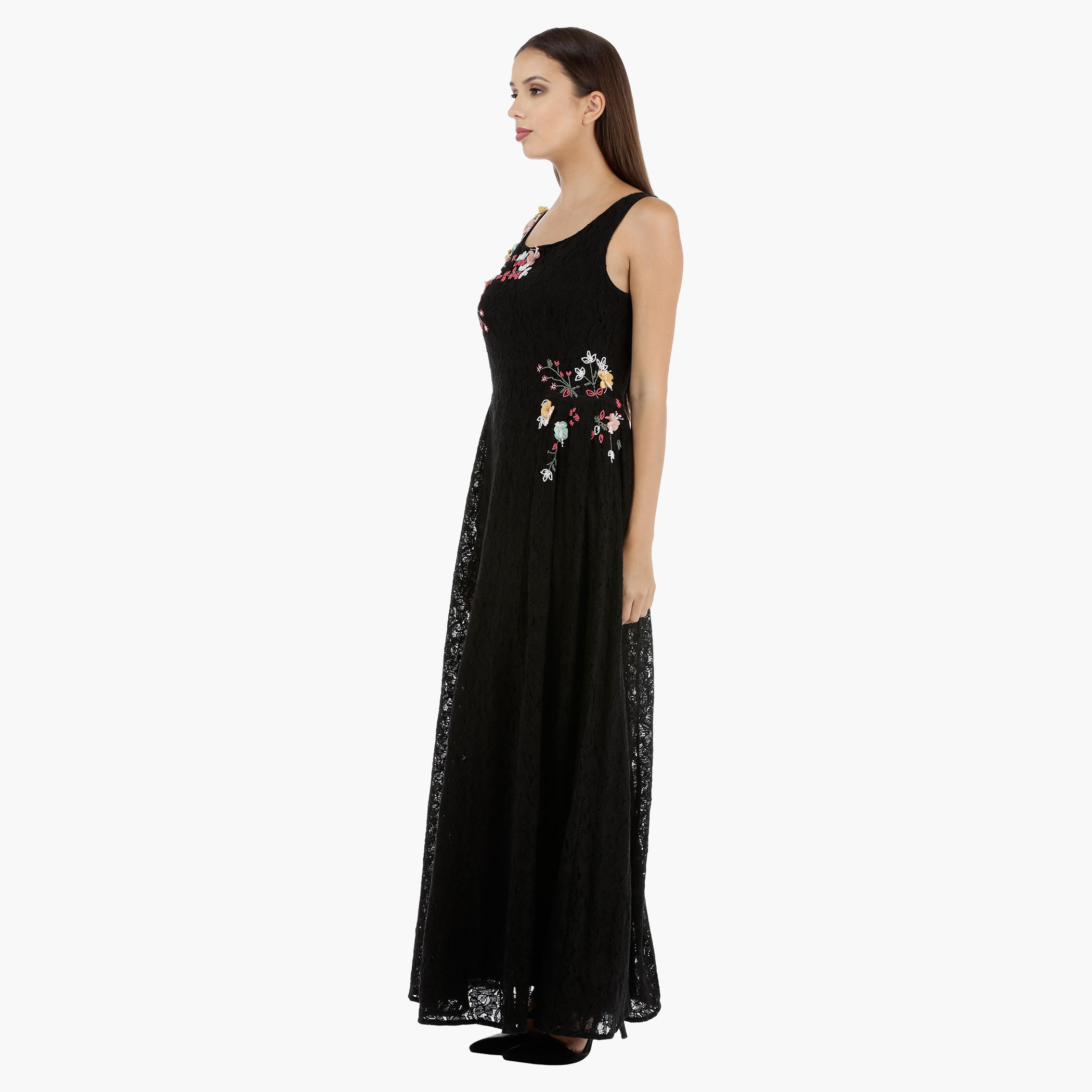 Sleeveless Maxi Dress With Lace and Bead Detailing-women-clothing-dresses-image-3
