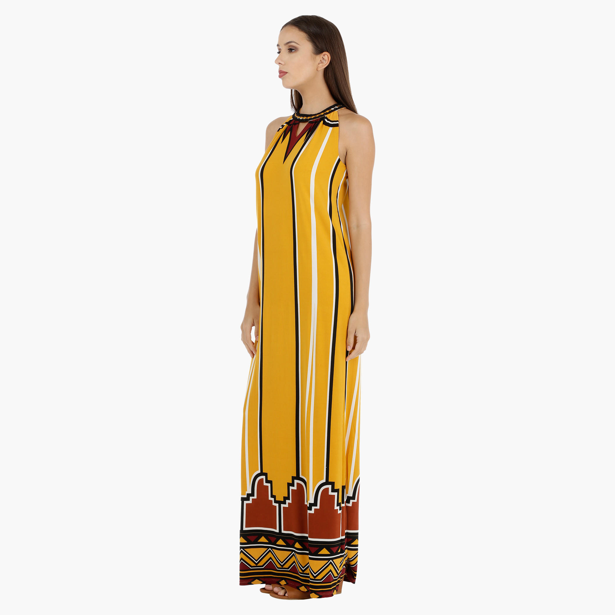Printed Halter Neck Maxi Dress-women-clothing-dresses-image-3