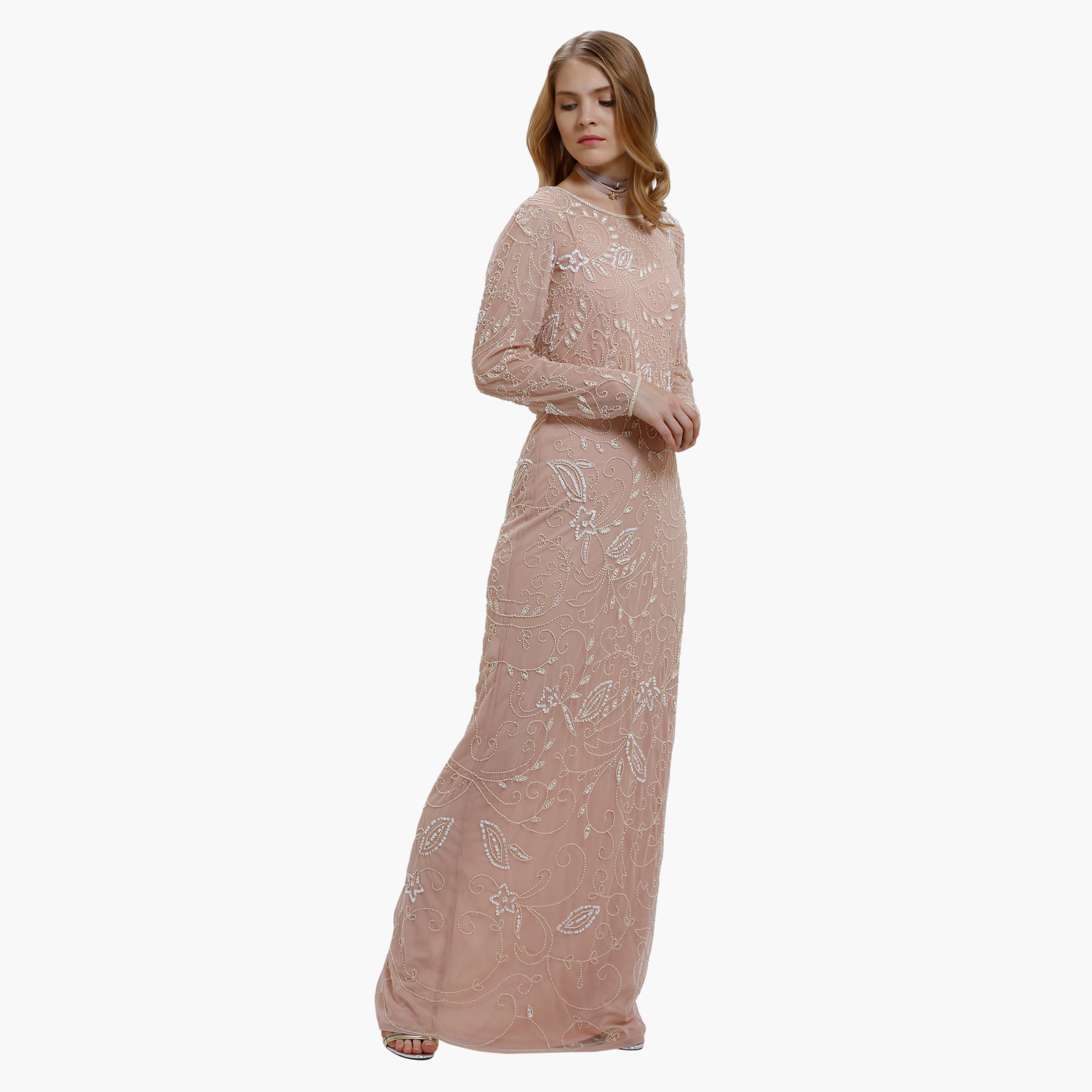 Embellished Long Sleeves Maxi Dress-women-clothing-dresses-image-3