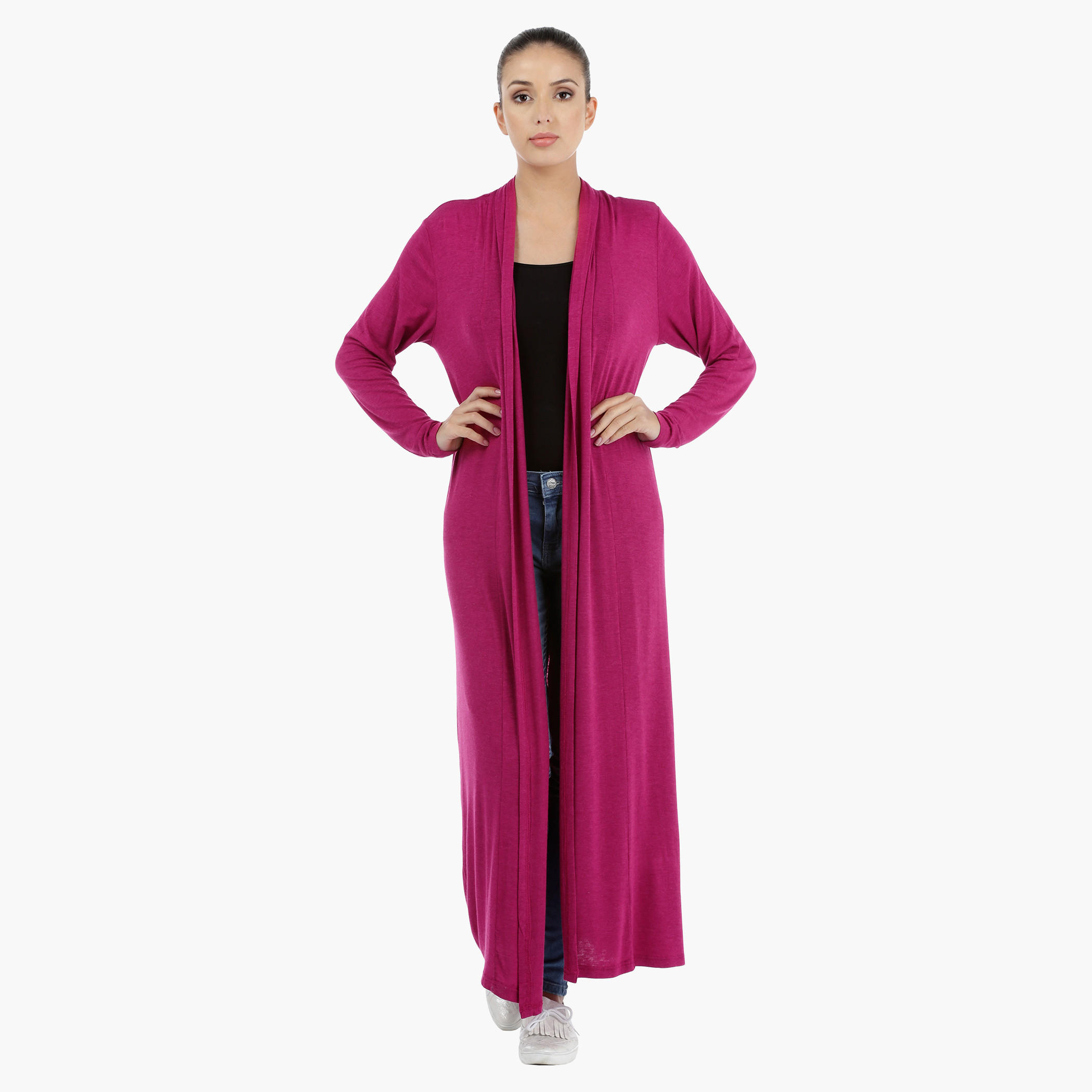 Long Shrug with Long Sleeves-women-winterwear-cardigansandjumpers-cardigans-image-5