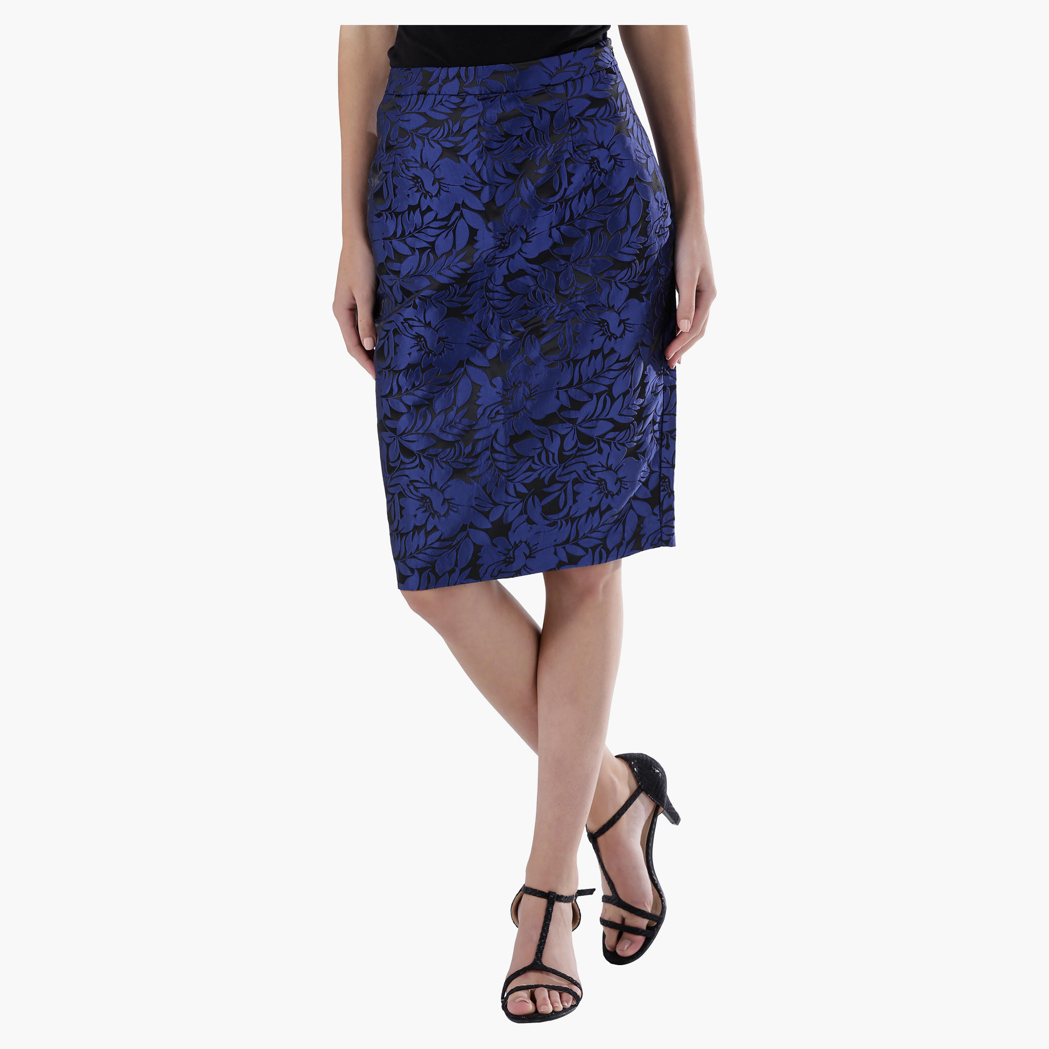 Jacquard Pencil Skirt-women-clothing-bottoms-skirts-image-1