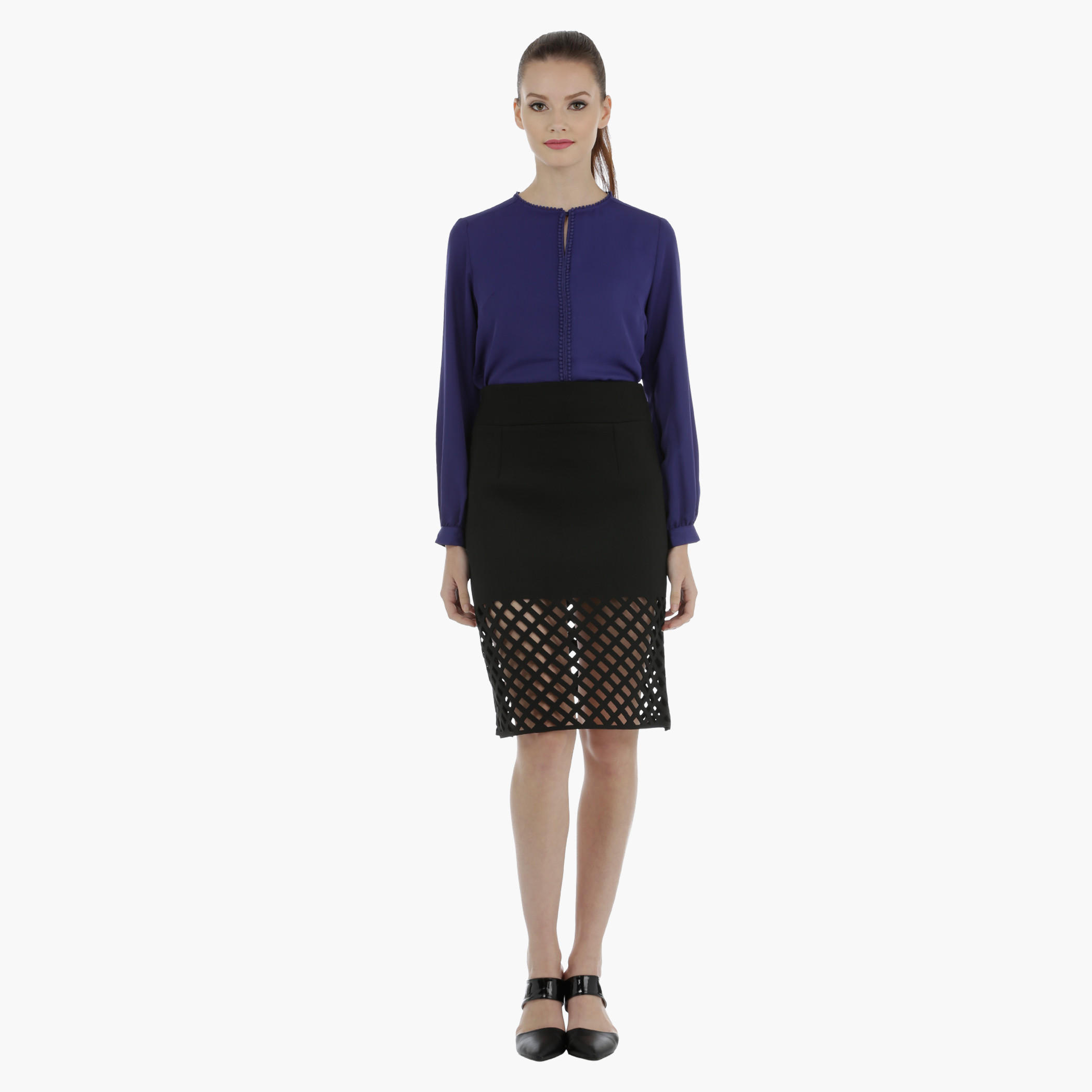 V-Neck Blouse with Lace Detailing-women-clothing-shirtsandblouses-blouses-image-5