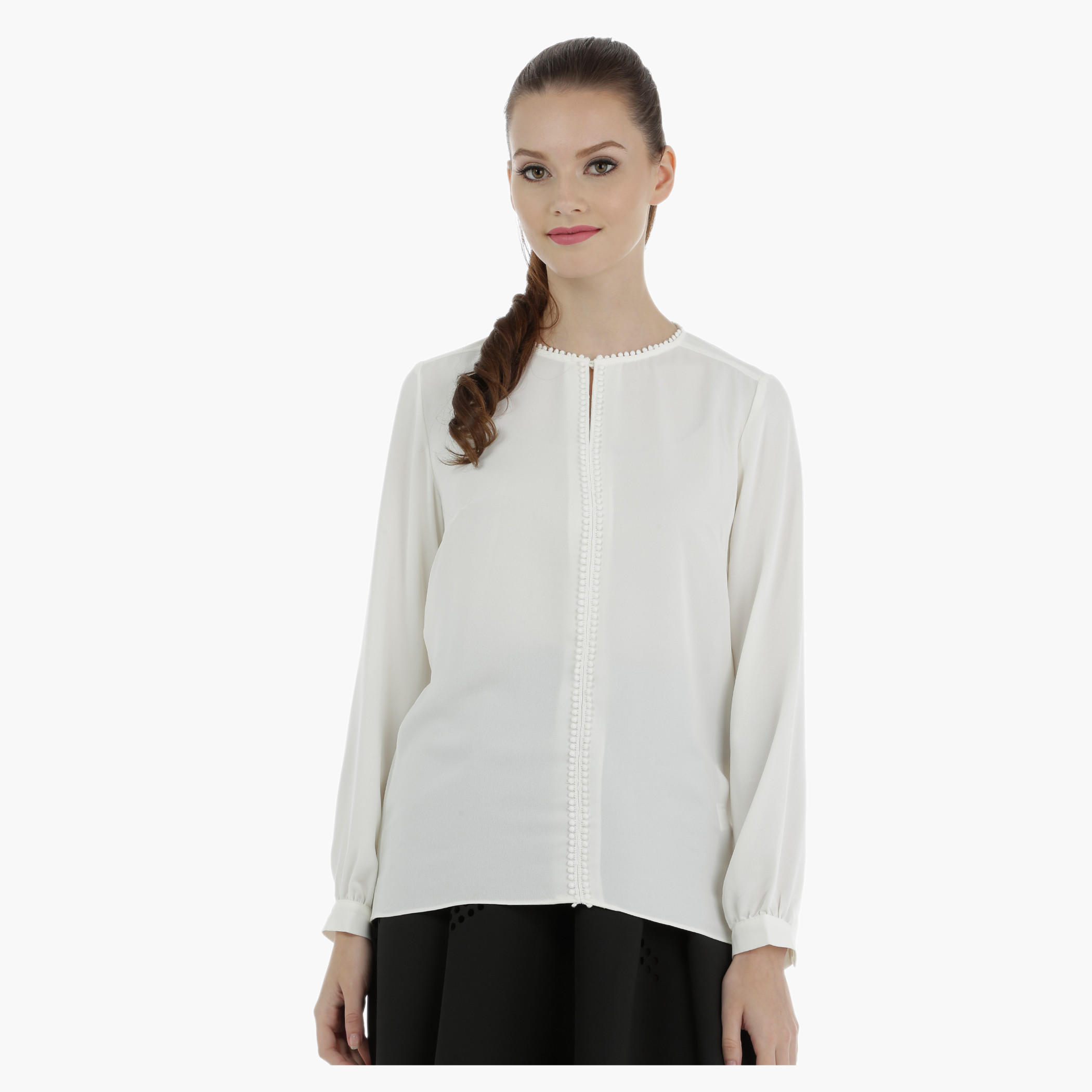 V-Neck Blouse with Lace Detailing-women-clothing-shirtsandblouses-blouses-image-6