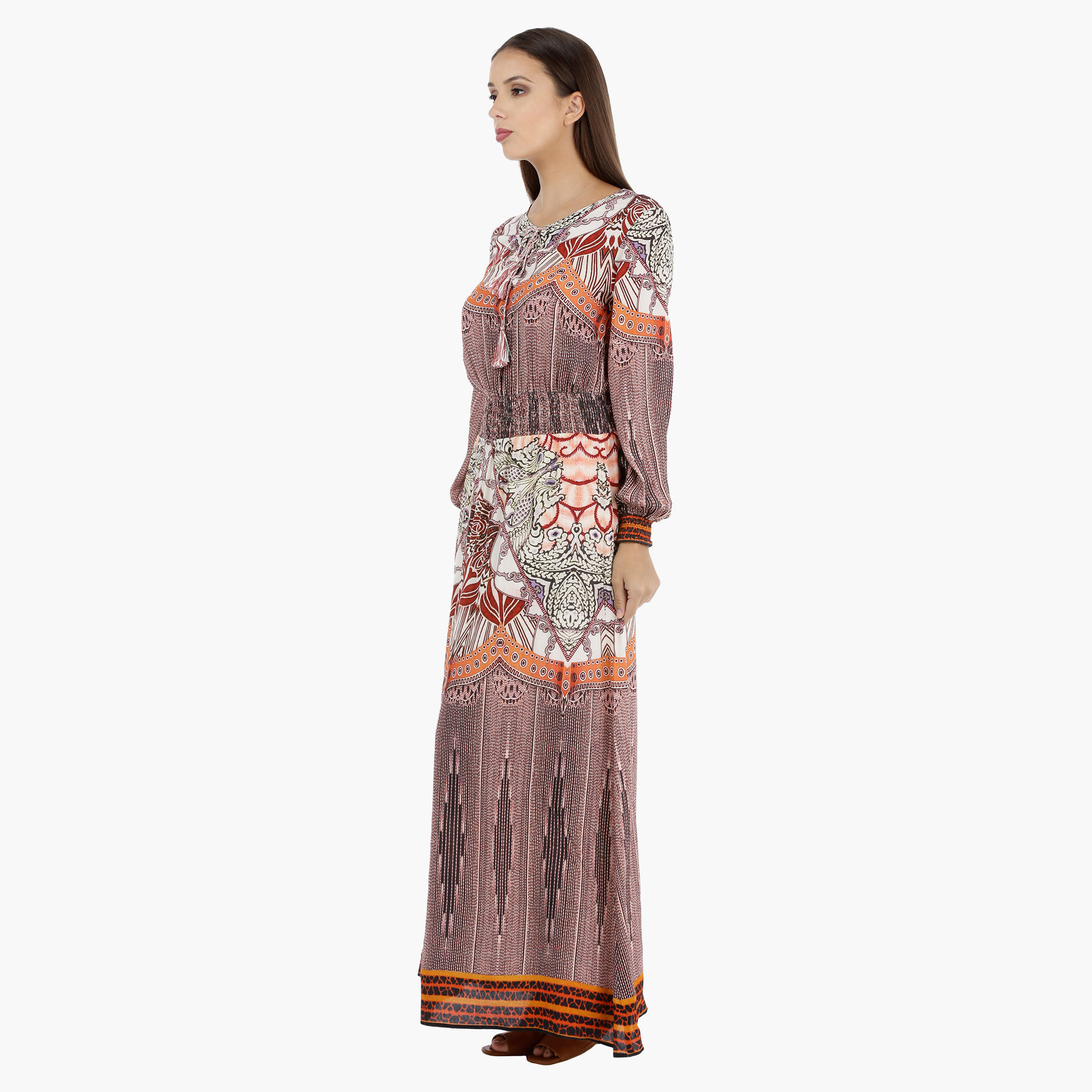 Printed Maxi Dress with Long Sleeves-women-clothing-dresses-image-3