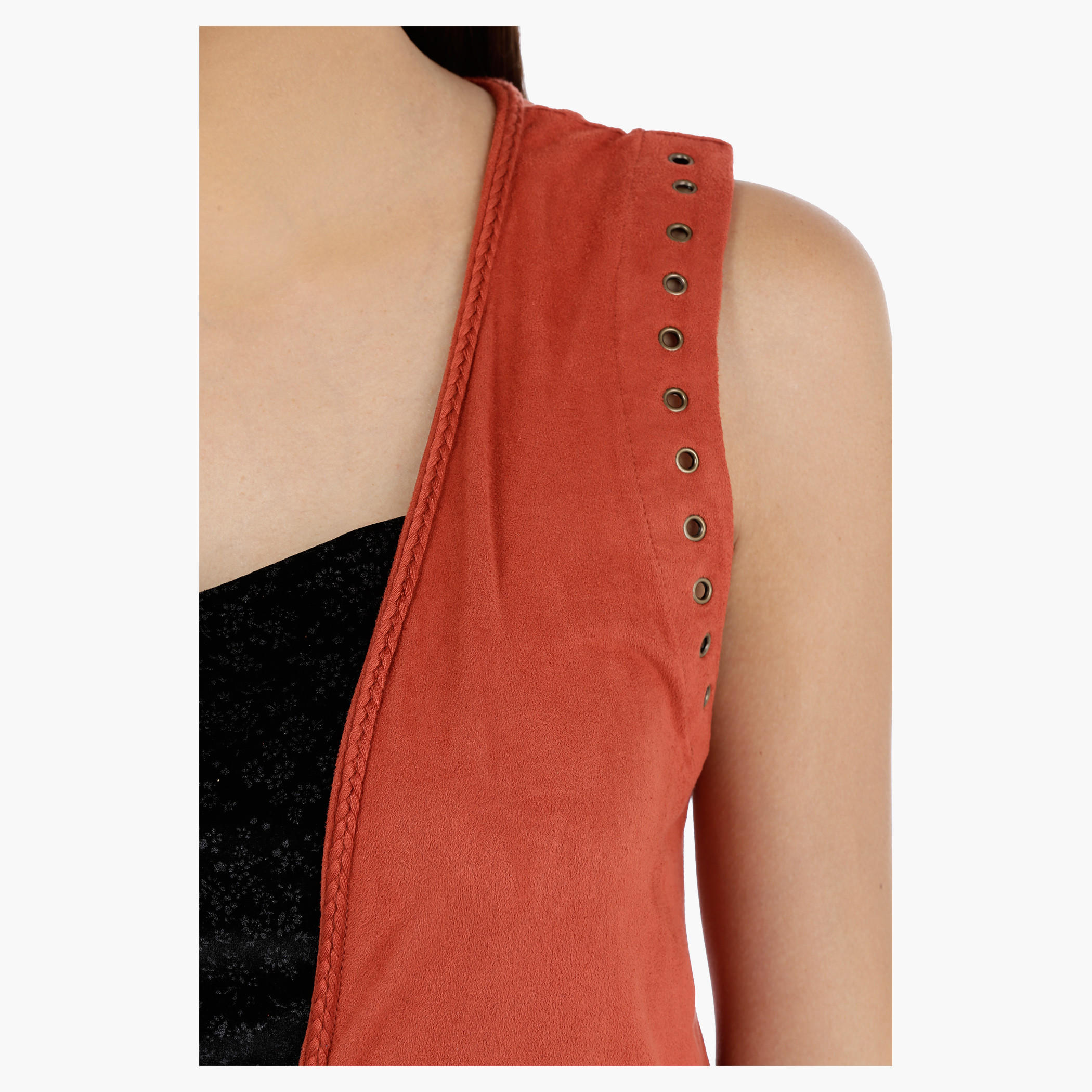 Long Sleeveless Outer Wear with Eyelet Detailing-women-clothing-shirtsandblouses-blouses-image-4