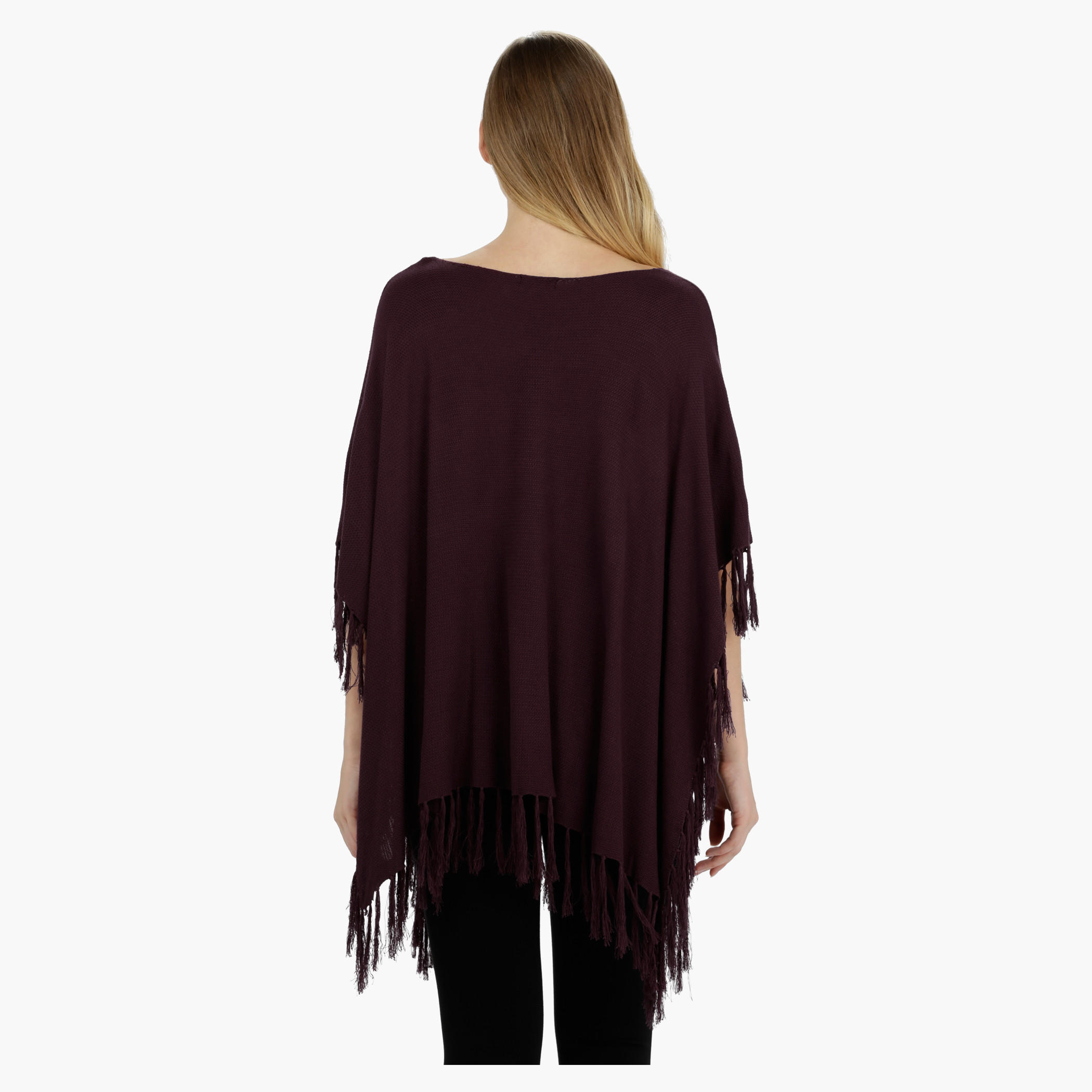 Textured Cape with Fringes-women-winterwear-cardigansandjumpers-cardigans-image-2