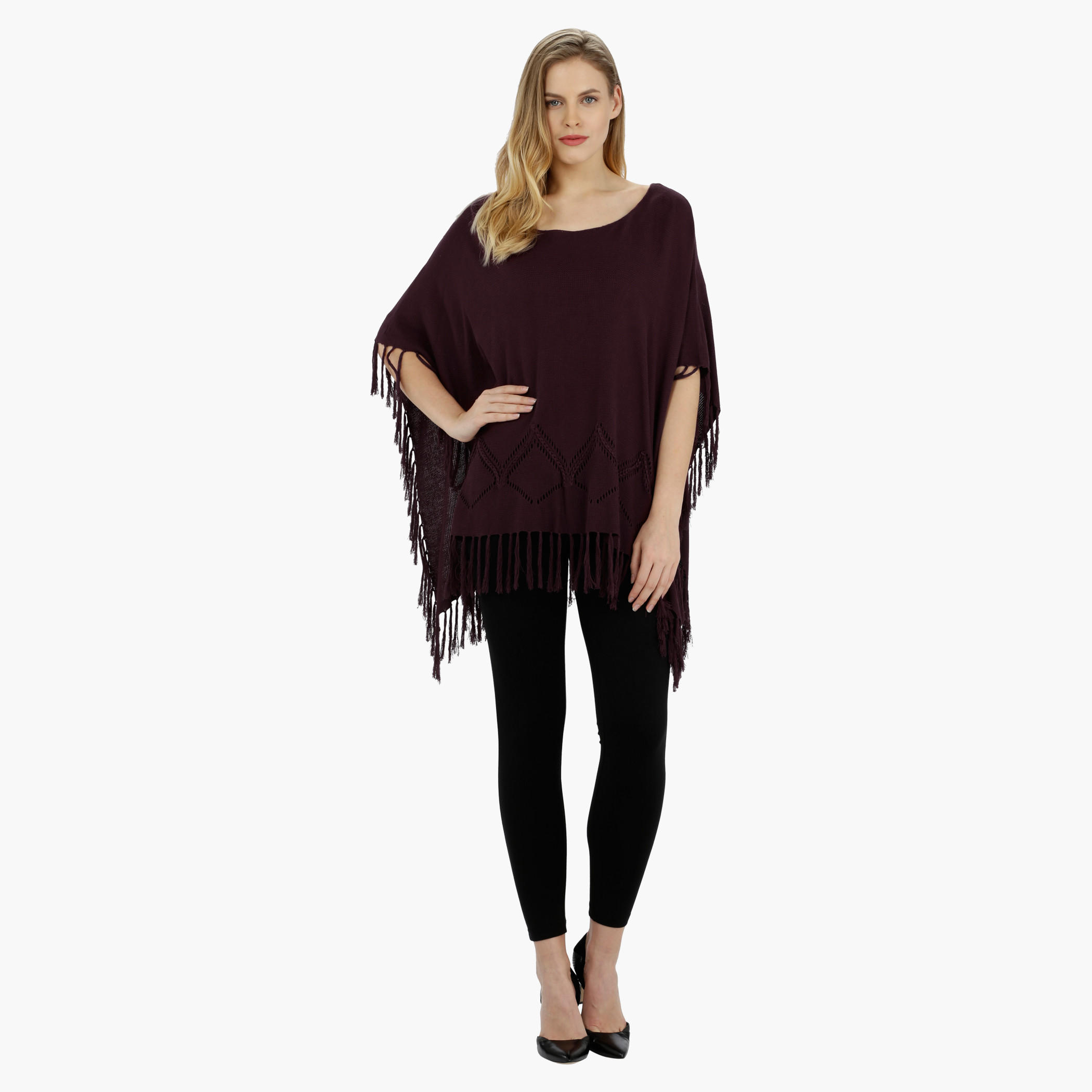 Textured Cape with Fringes-women-winterwear-cardigansandjumpers-cardigans-image-5