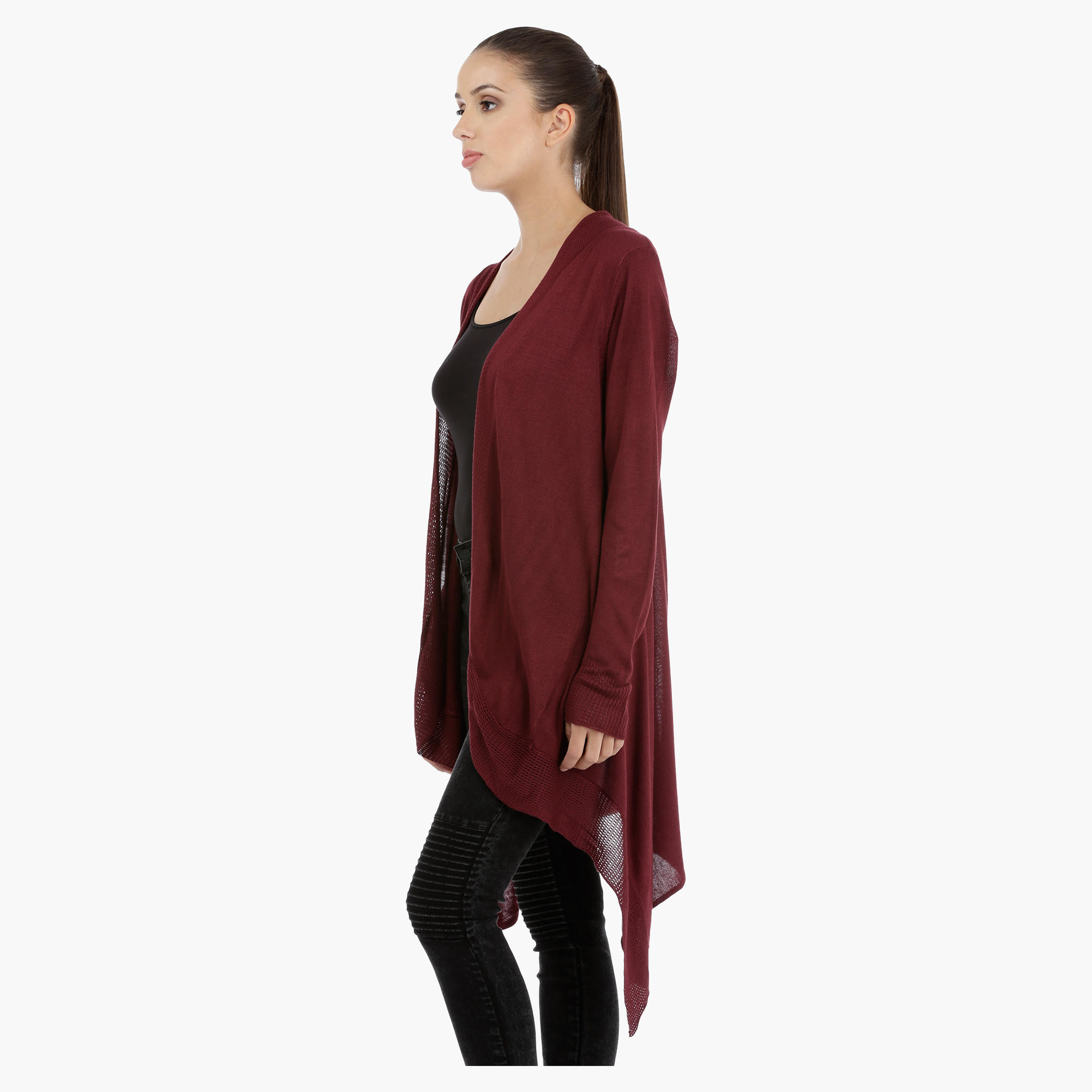 Waterfall Shrug with Long Sleeves-women-winterwear-cardigansandjumpers-cardigans-image-3