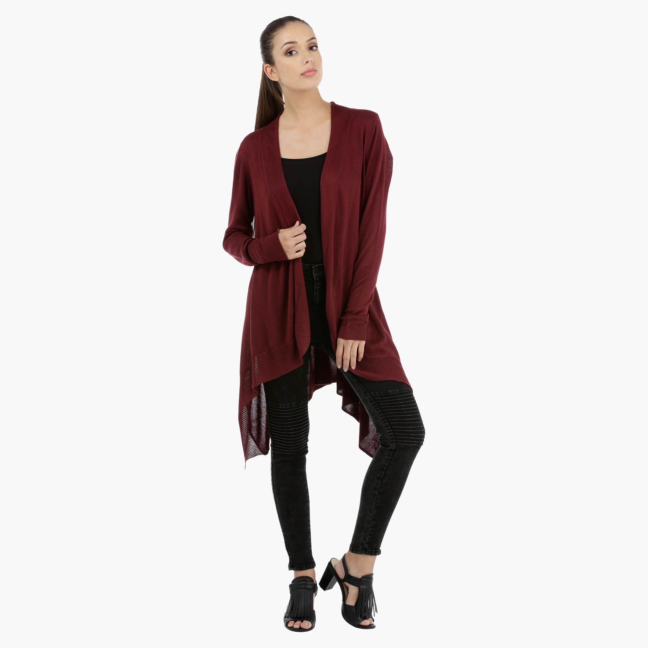 Waterfall Shrug with Long Sleeves-women-winterwear-cardigansandjumpers-cardigans-image-1