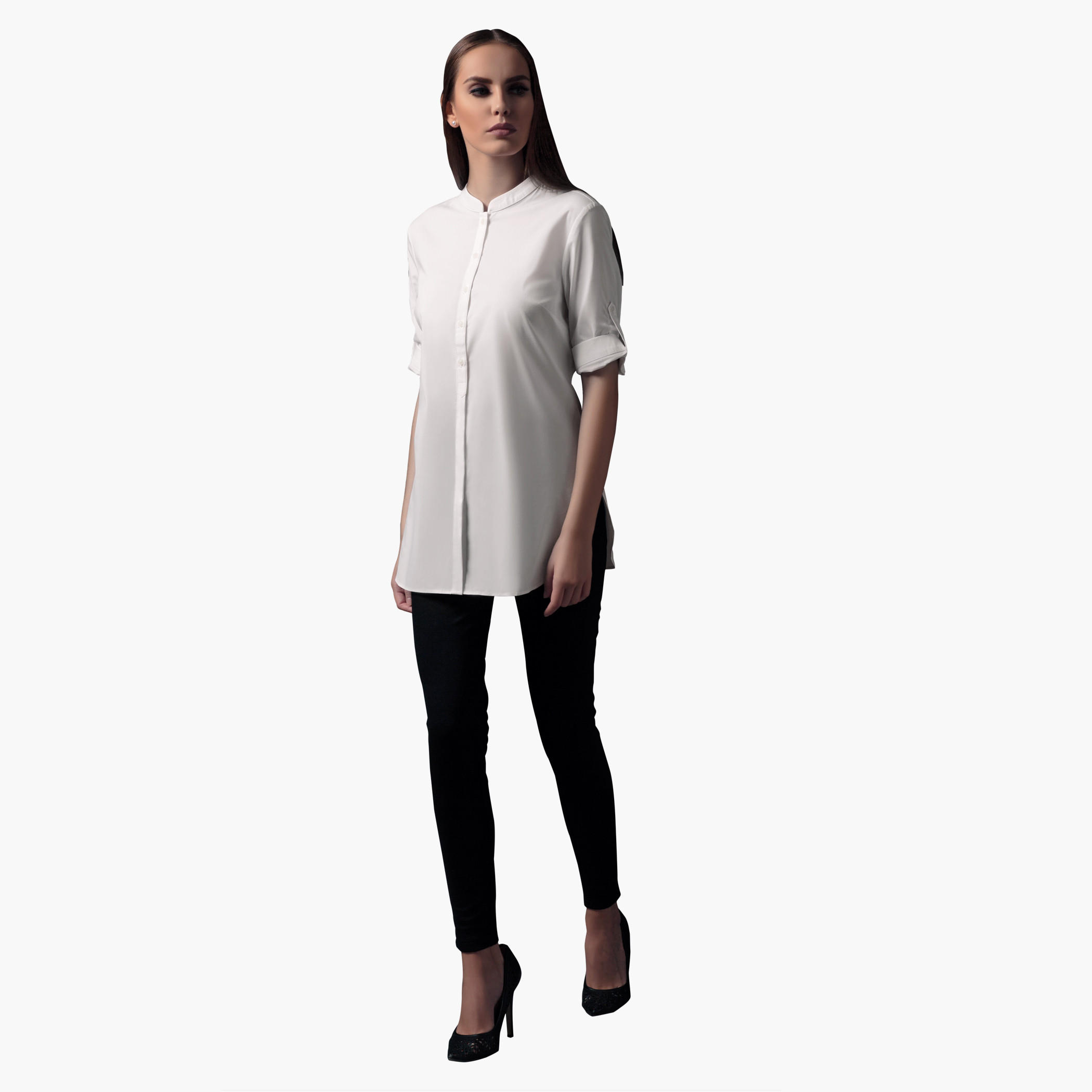 Shirt with 3/4th Sleeves in Regular Fit-women-clothing-shirtsandblouses-blouses-image-1