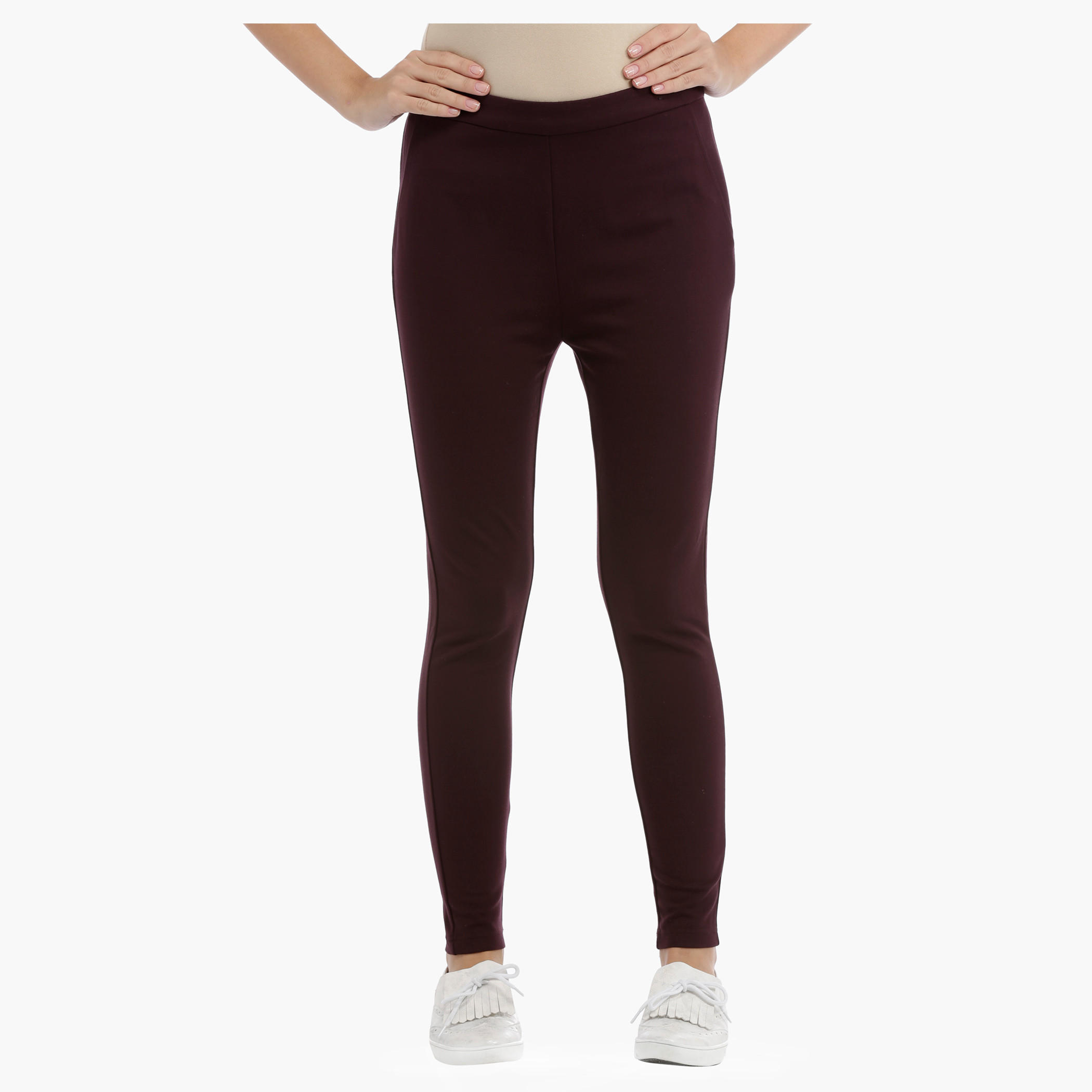 Full Length Leggings with Elastic Waistband-women-clothing-bottoms-leggings-image-1