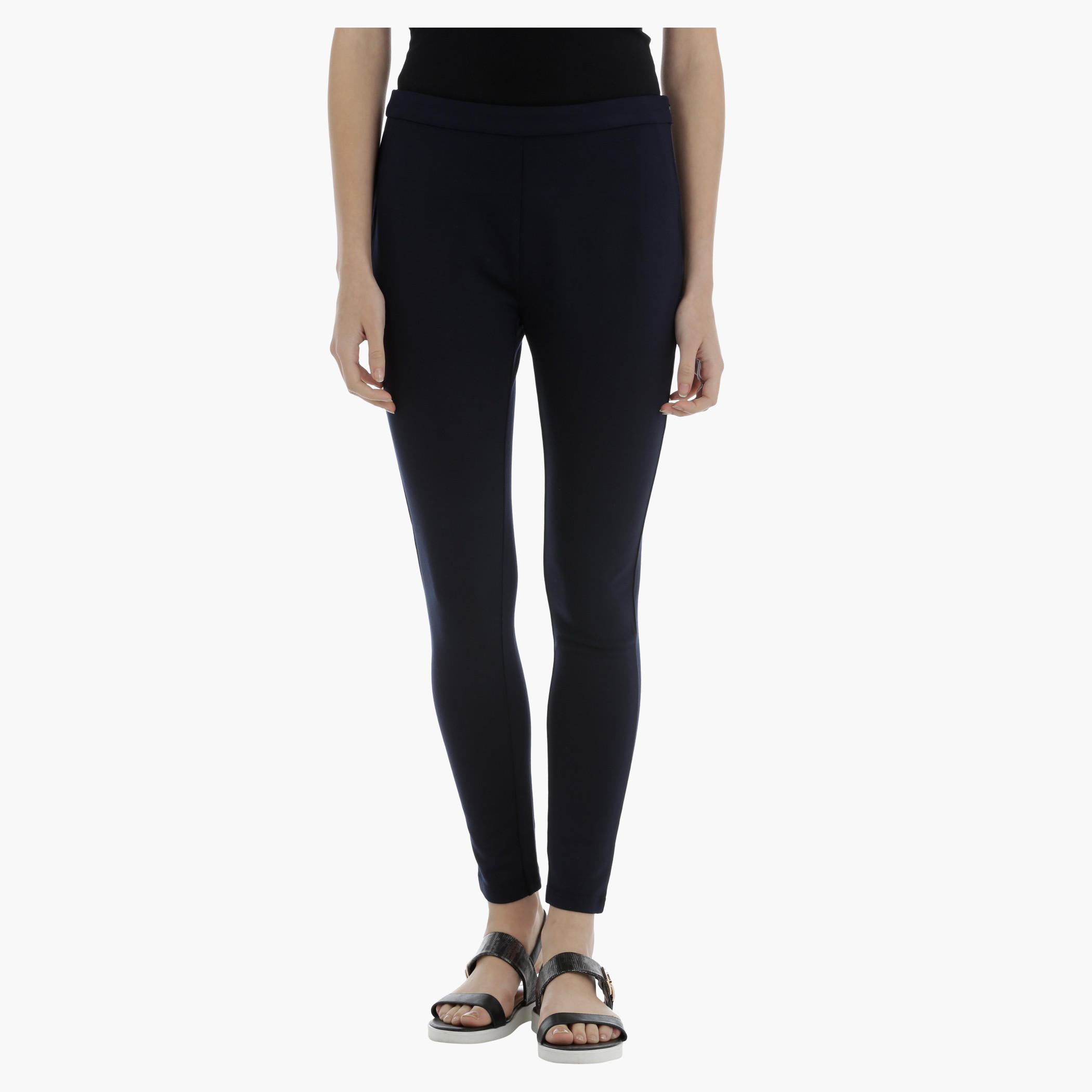 Full Length Leggings with Elasticised Waistband-women-clothing-bottoms-leggings-image-1