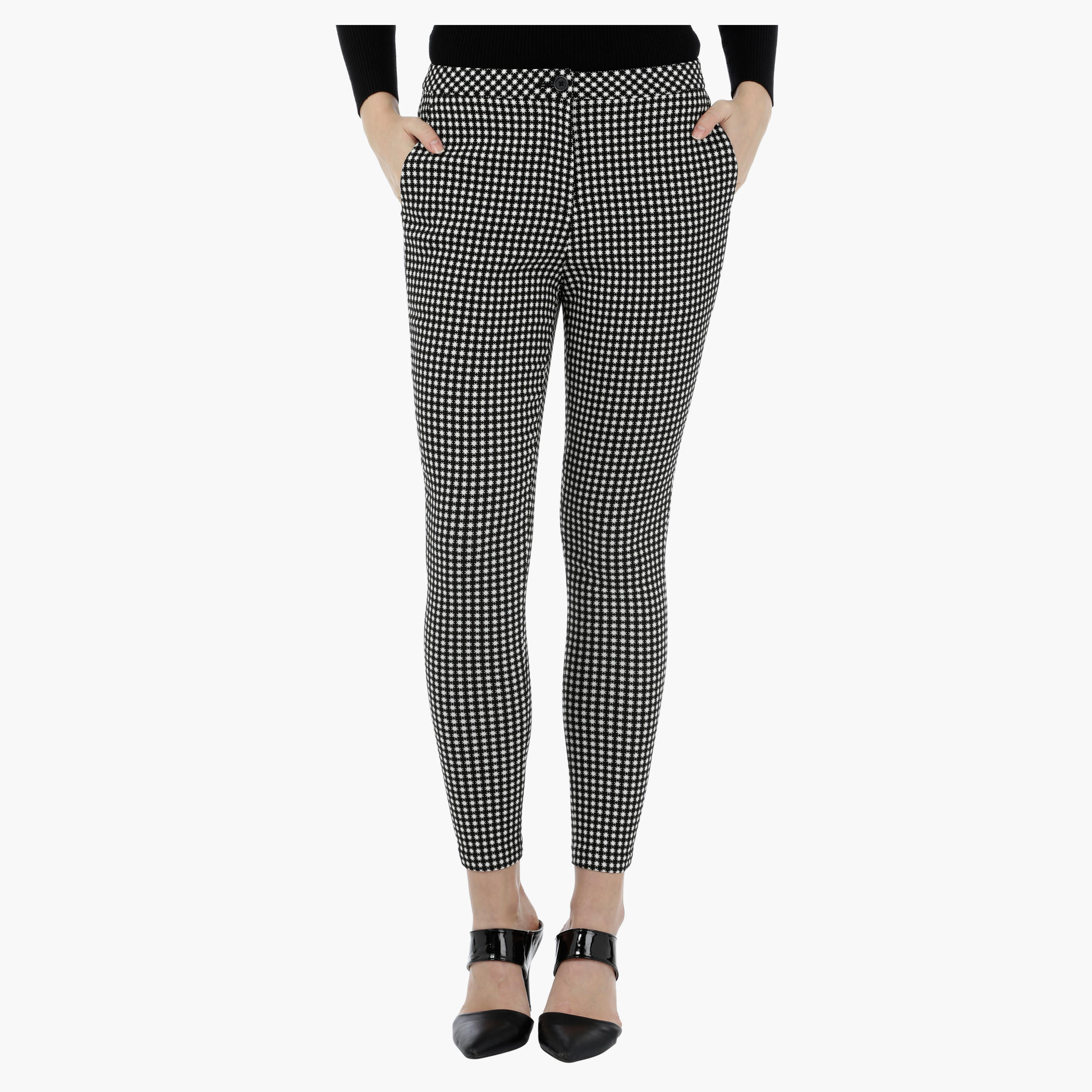 Printed Textured Pants-women-clothing-bottoms-trousers-image-1