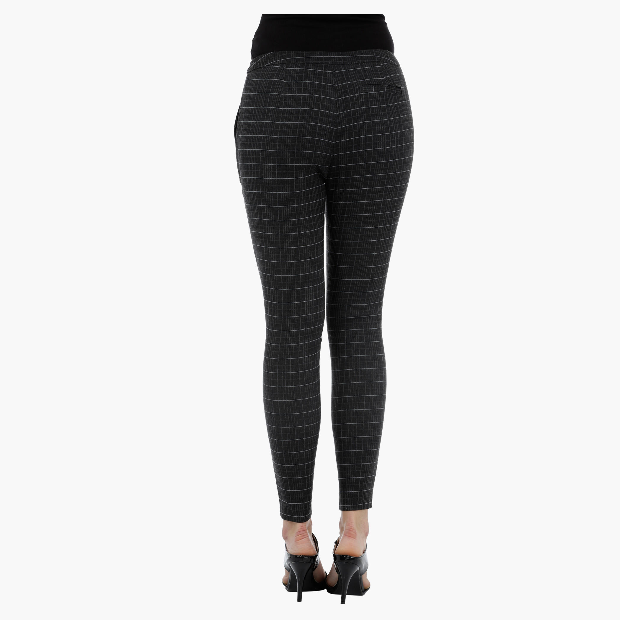 Chequered Textured Pants-women-clothing-bottoms-trousers-image-4