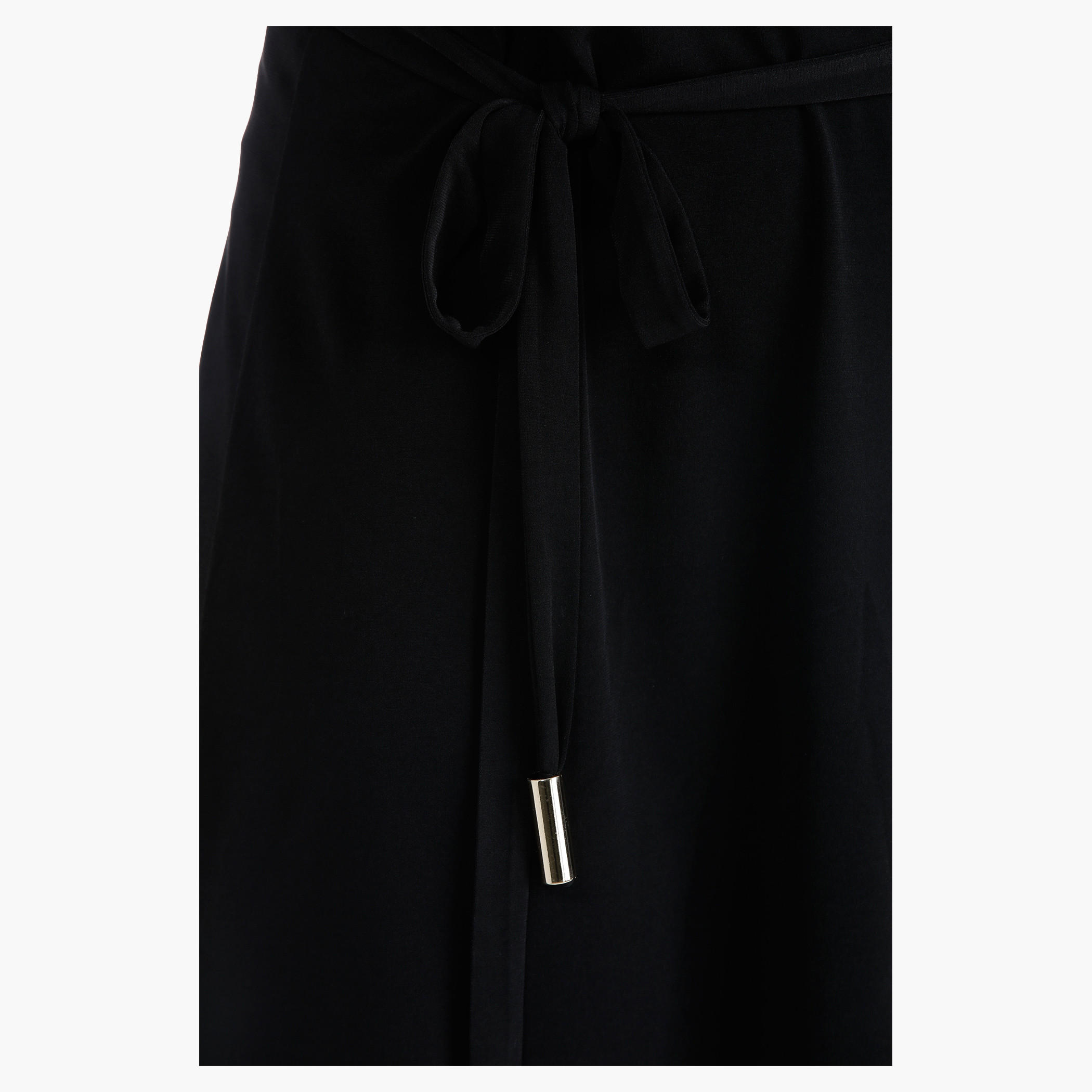 Cowl Neck Dress with Tie-Up Waist and Full Sleeves in Regular Fit-women-clothing-dresses-image-4