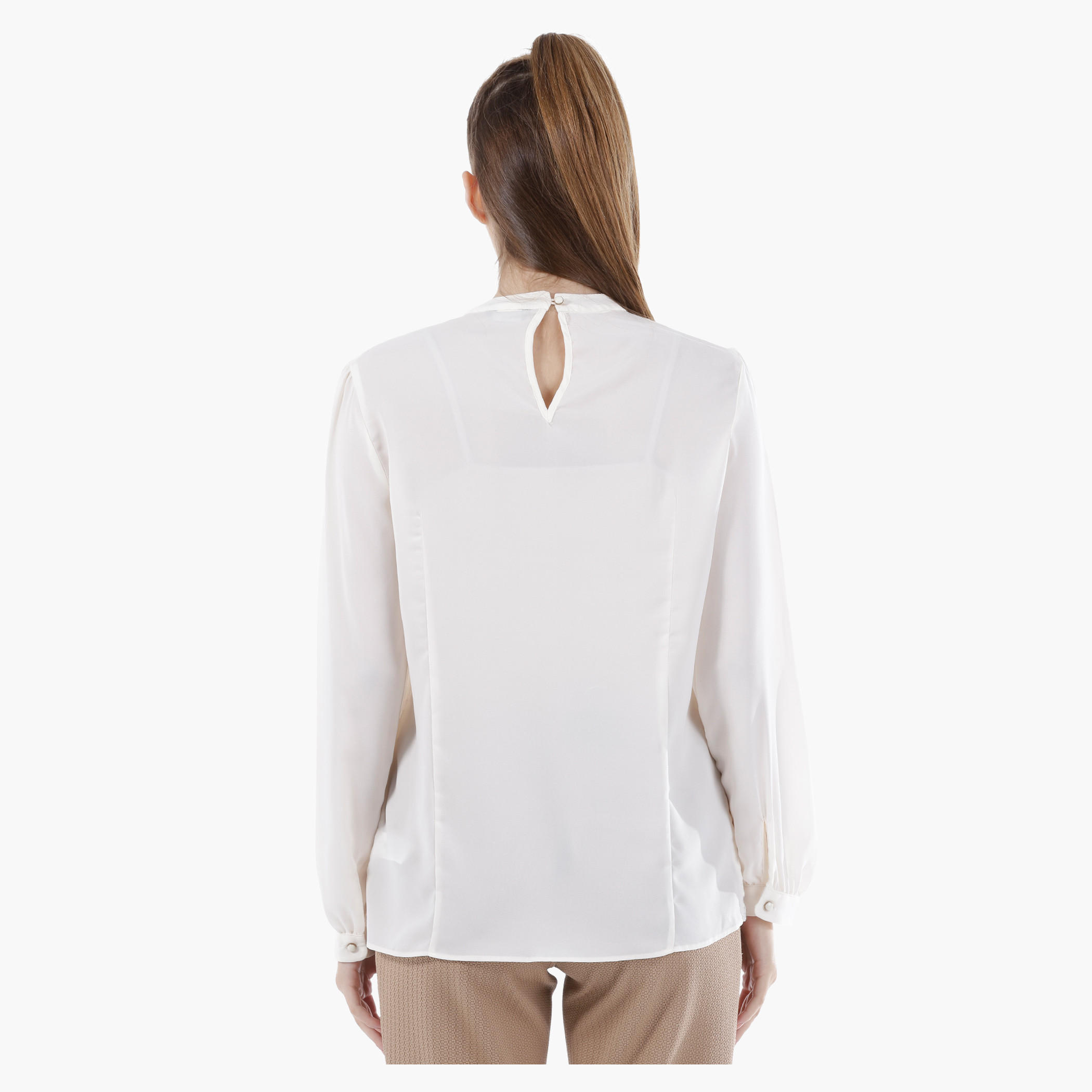 Basic Long-Sleeved Shirt in Regular Fit-women-clothing-shirtsandblouses-blouses-image-2