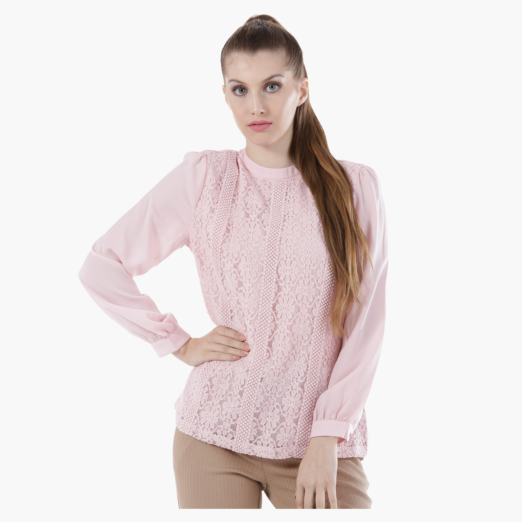 Basic Long-Sleeved Shirt in Regular Fit-women-clothing-shirtsandblouses-blouses-image-6