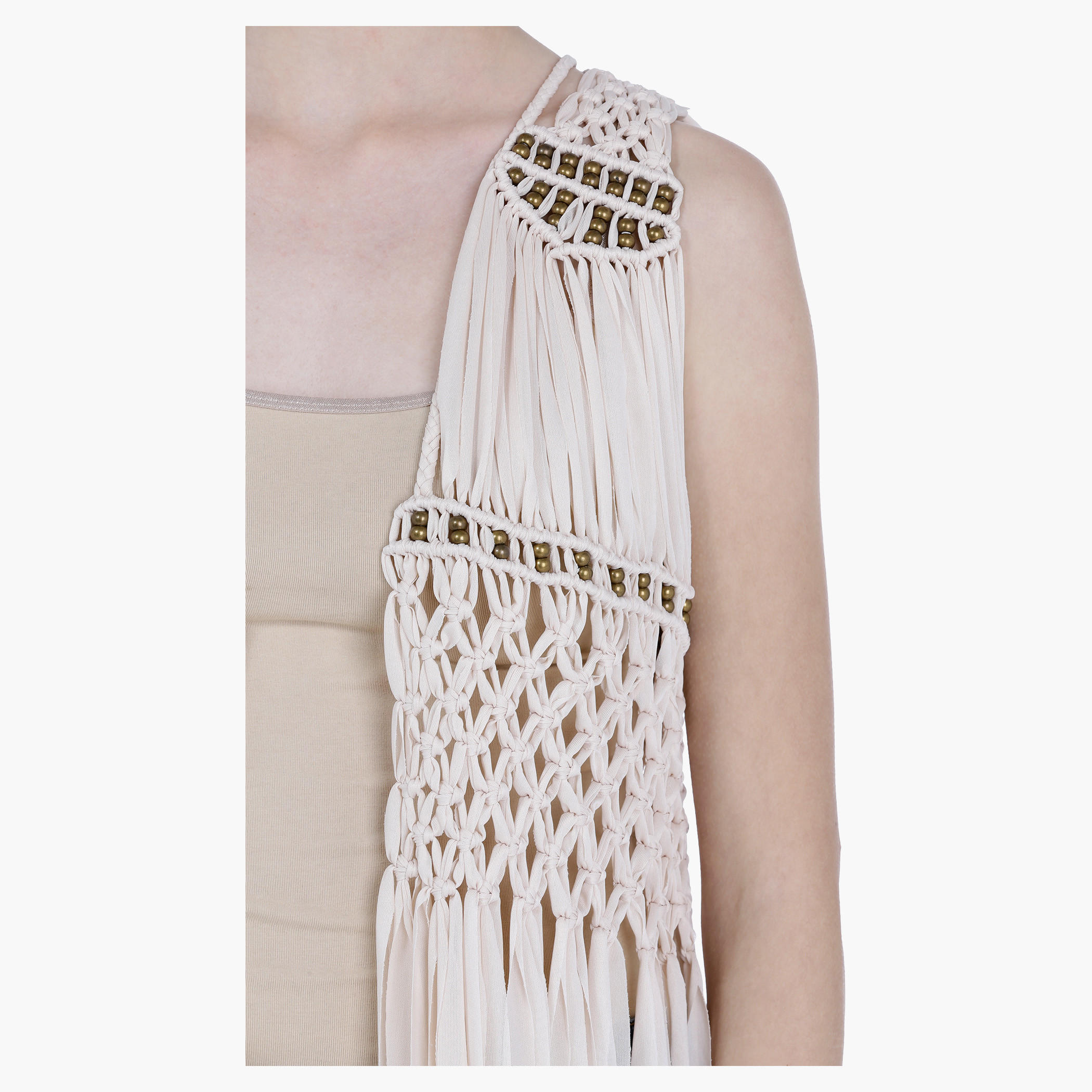 Bead Embellished Fringed Shrug with Open Front-women-winterwear-cardigansandjumpers-cardigans-image-4