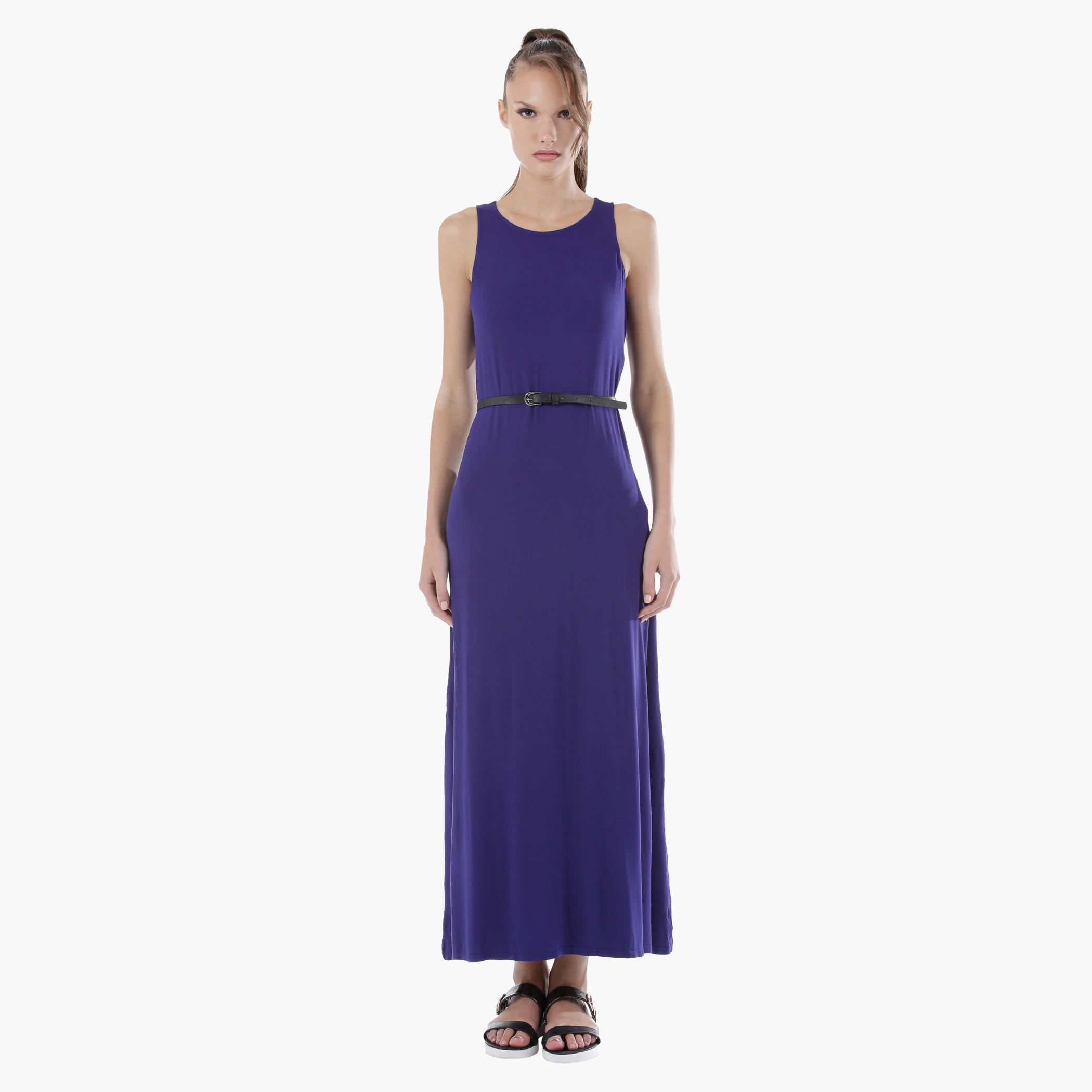 Sleeveless Maxi Dress with Side Slit-women-clothing-dresses-image-1