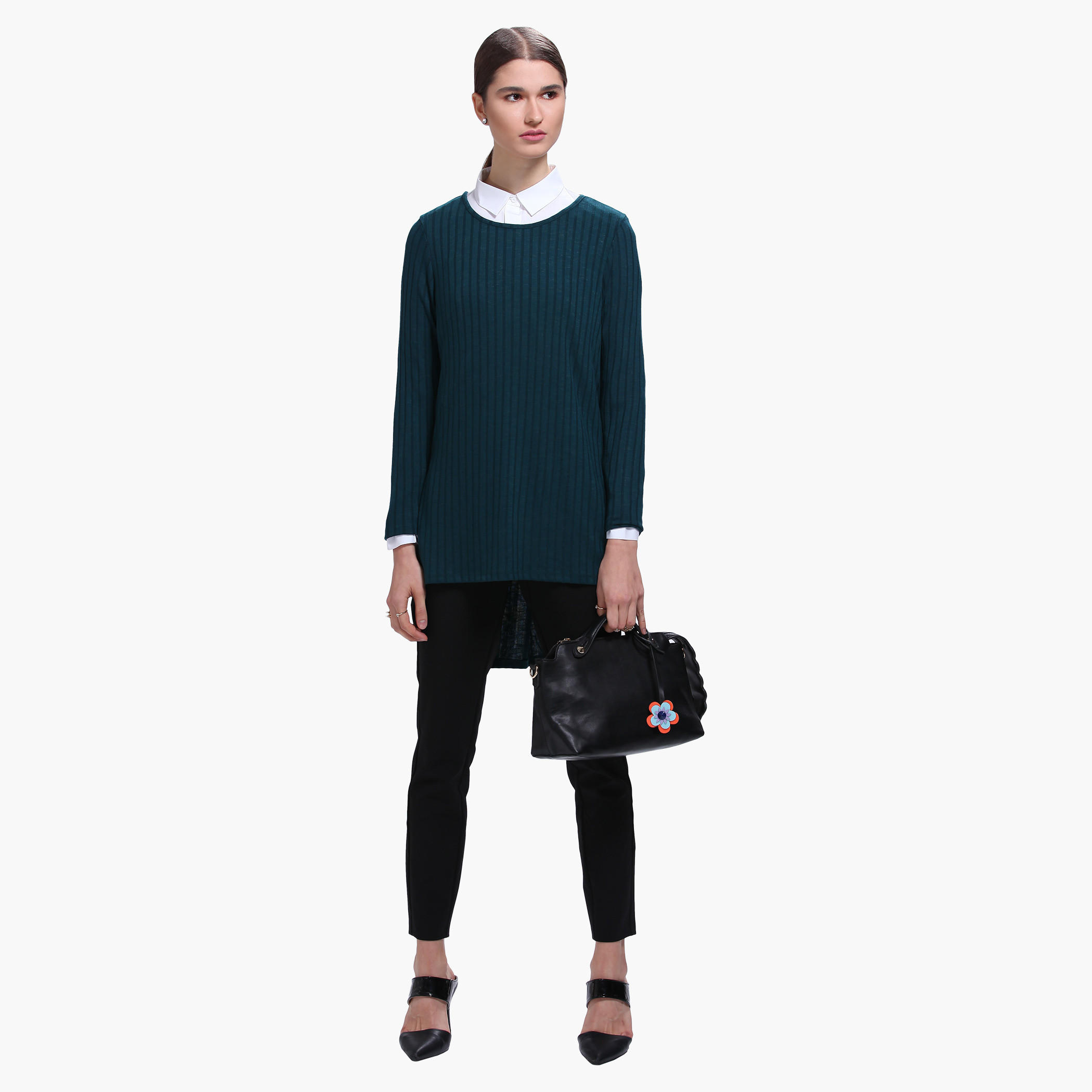 Tunic with High Low Hem and Long Sleeves-women-clothing-shirtsandblouses-blouses-image-10