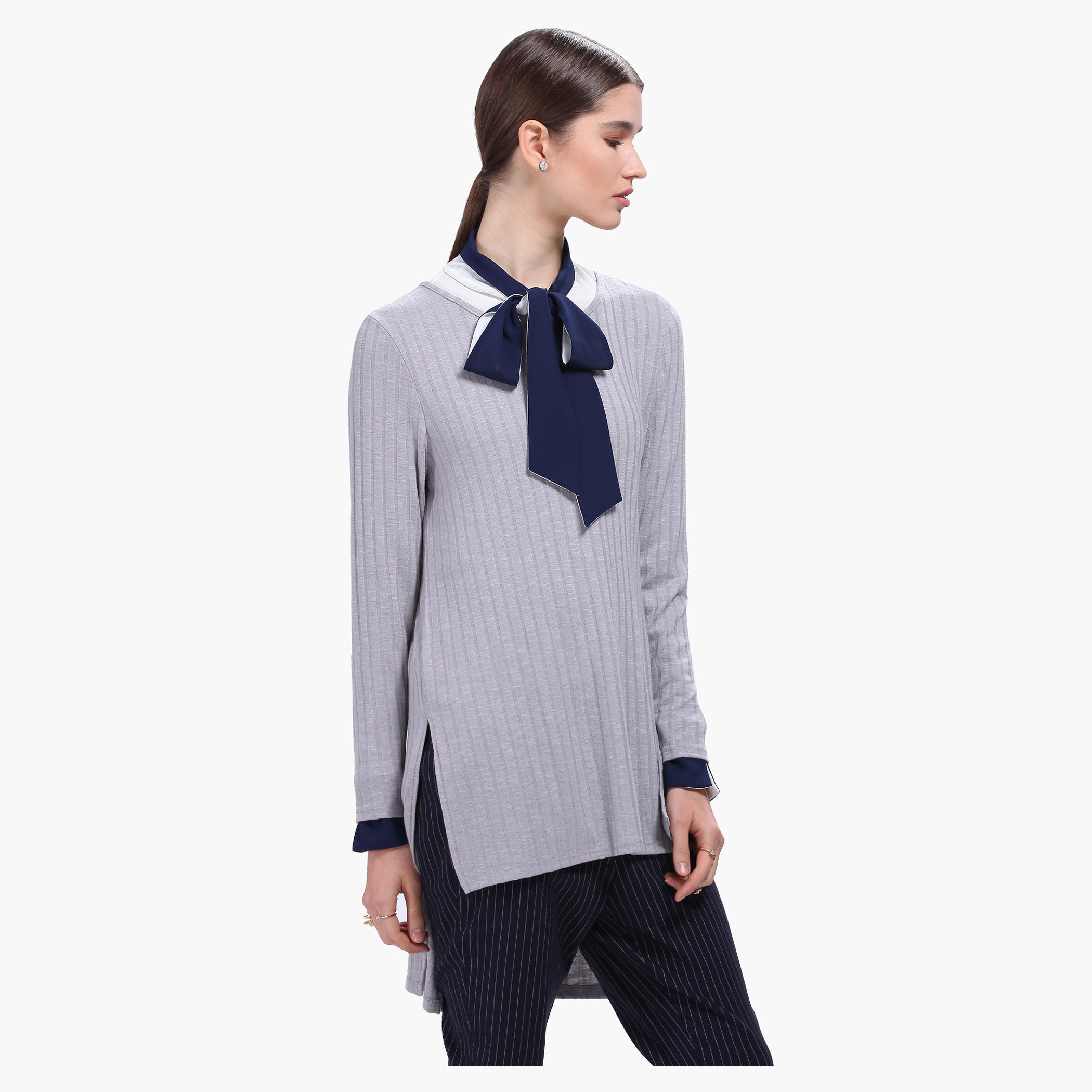 Tunic with High Low Hem and Long Sleeves-women-clothing-shirtsandblouses-blouses-image-13