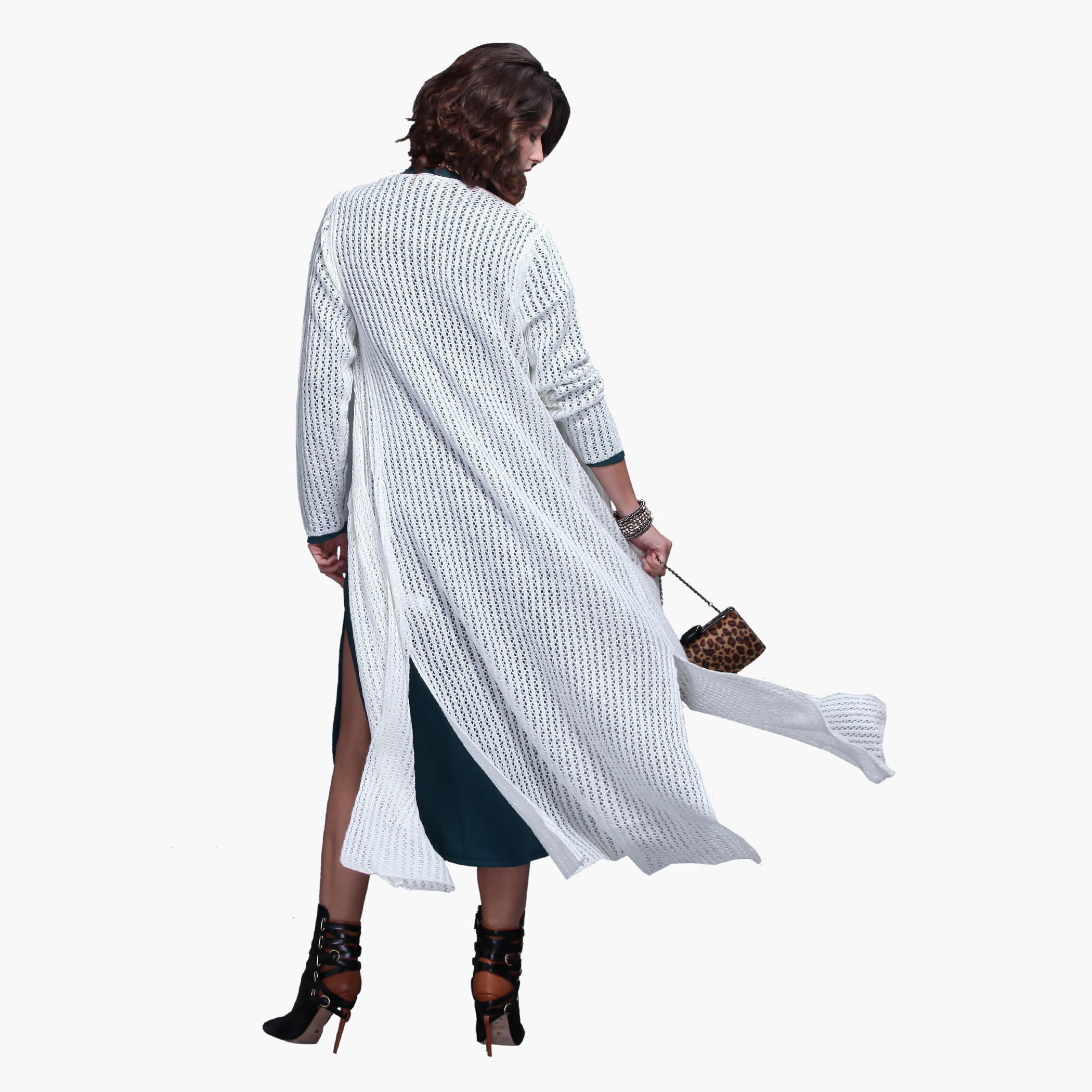 Long Sleeves Textured Open Front Shrug with Slits-women-winterwear-cardigansandjumpers-cardigans-image-5