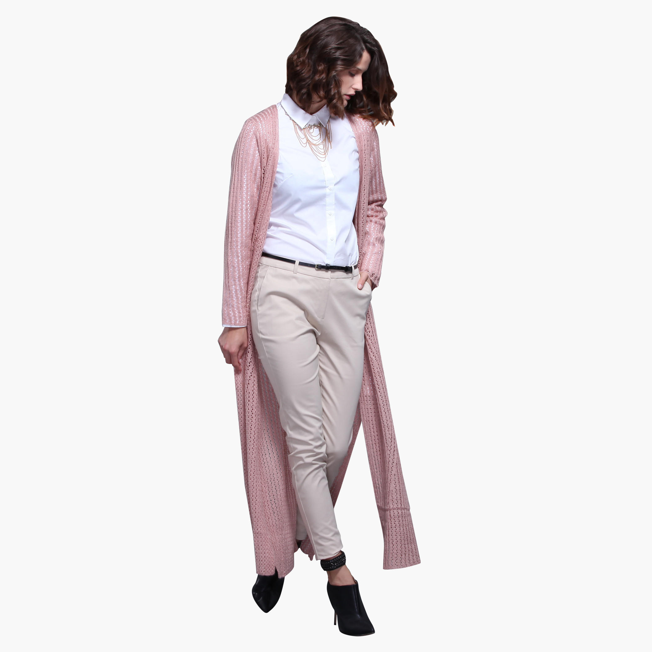 Long Sleeves Textured Open Front Shrug with Slits-women-winterwear-cardigansandjumpers-cardigans-image-11