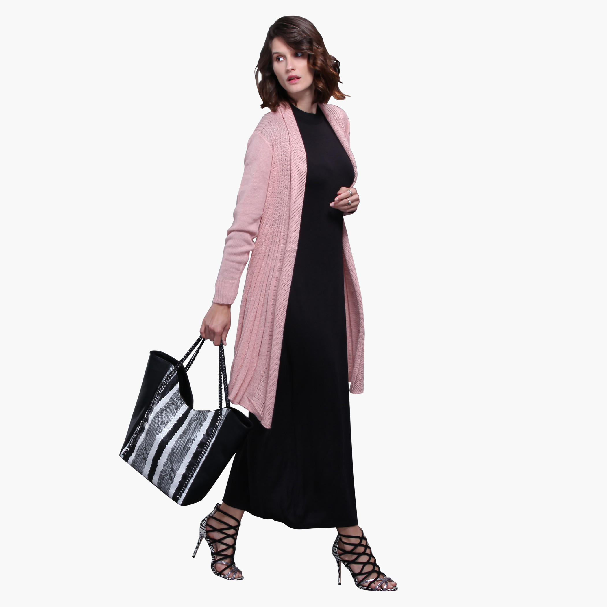 Long Sleeves Open Front Shrug with Back Pleats-women-winterwear-cardigansandjumpers-cardigans-image-3