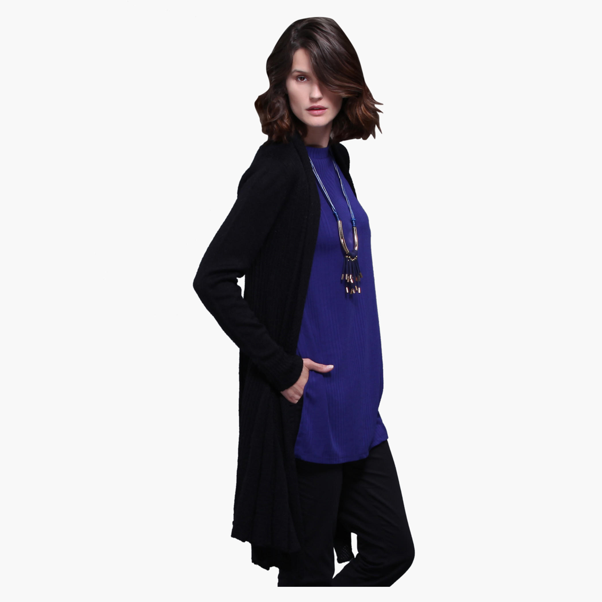 Long Sleeves Open Front Shrug with Back Pleats-women-winterwear-cardigansandjumpers-cardigans-image-7