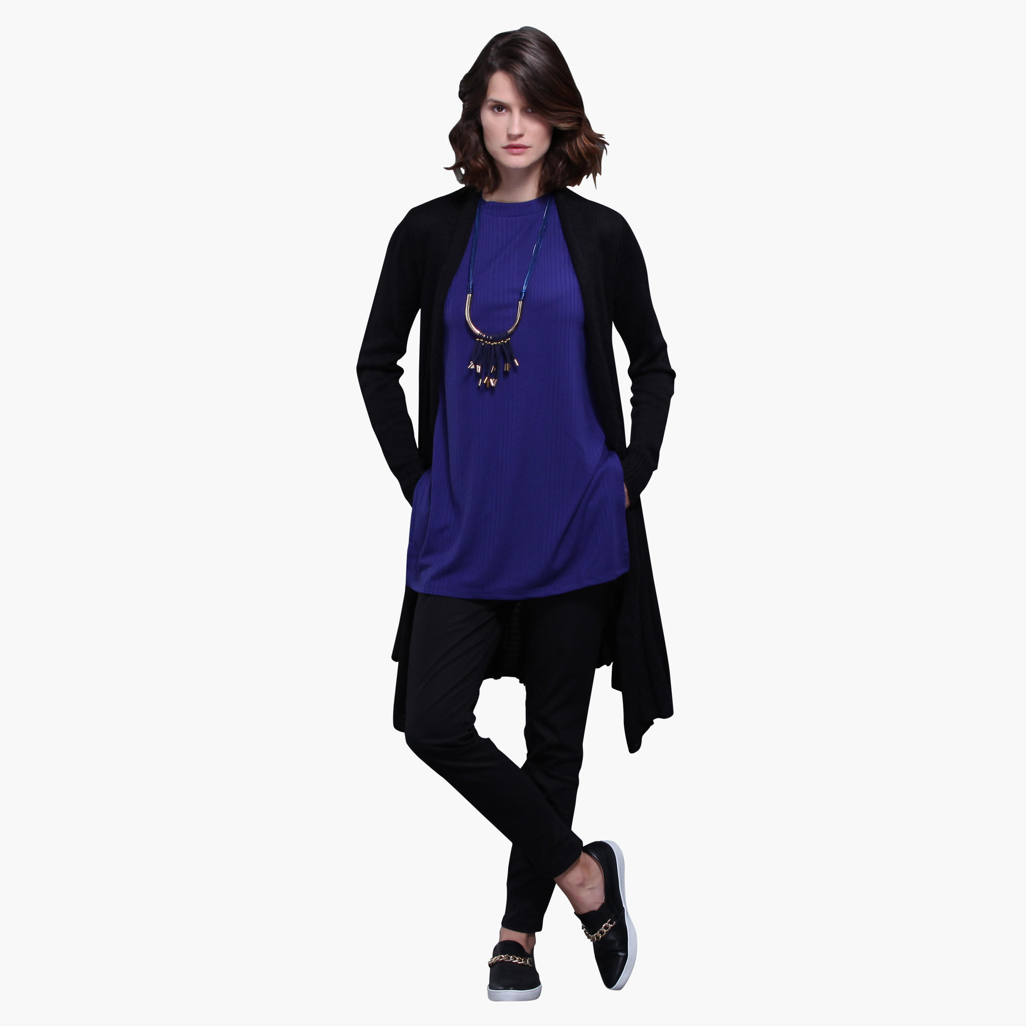 Long Sleeves Open Front Shrug with Back Pleats-women-winterwear-cardigansandjumpers-cardigans-image-9