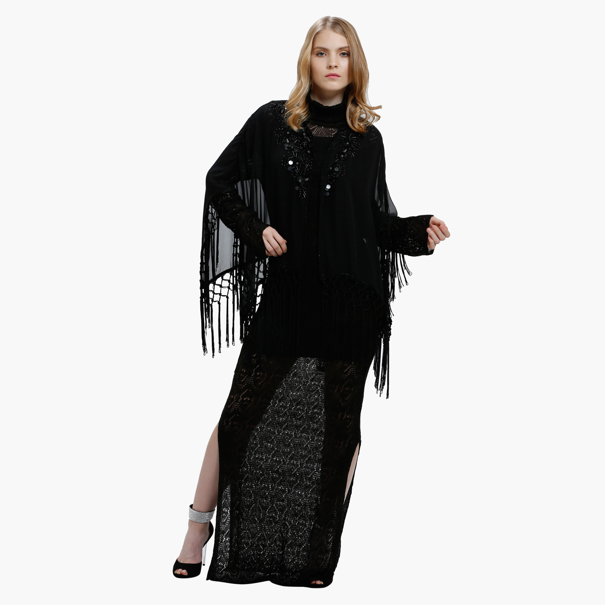 Knitted Long Sleeves Maxi Dress-women-clothing-dresses-image-1