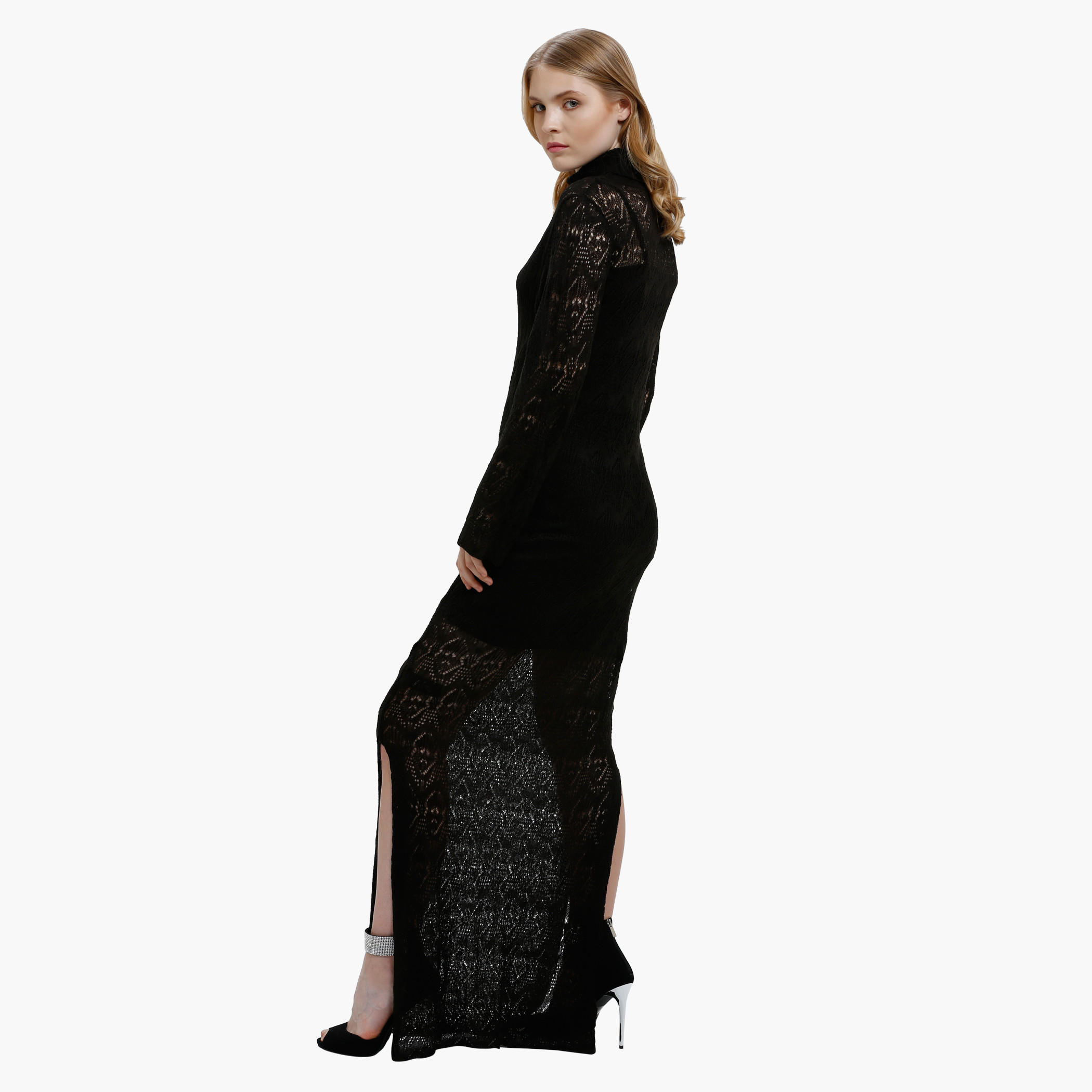 Knitted Long Sleeves Maxi Dress-women-clothing-dresses-image-3