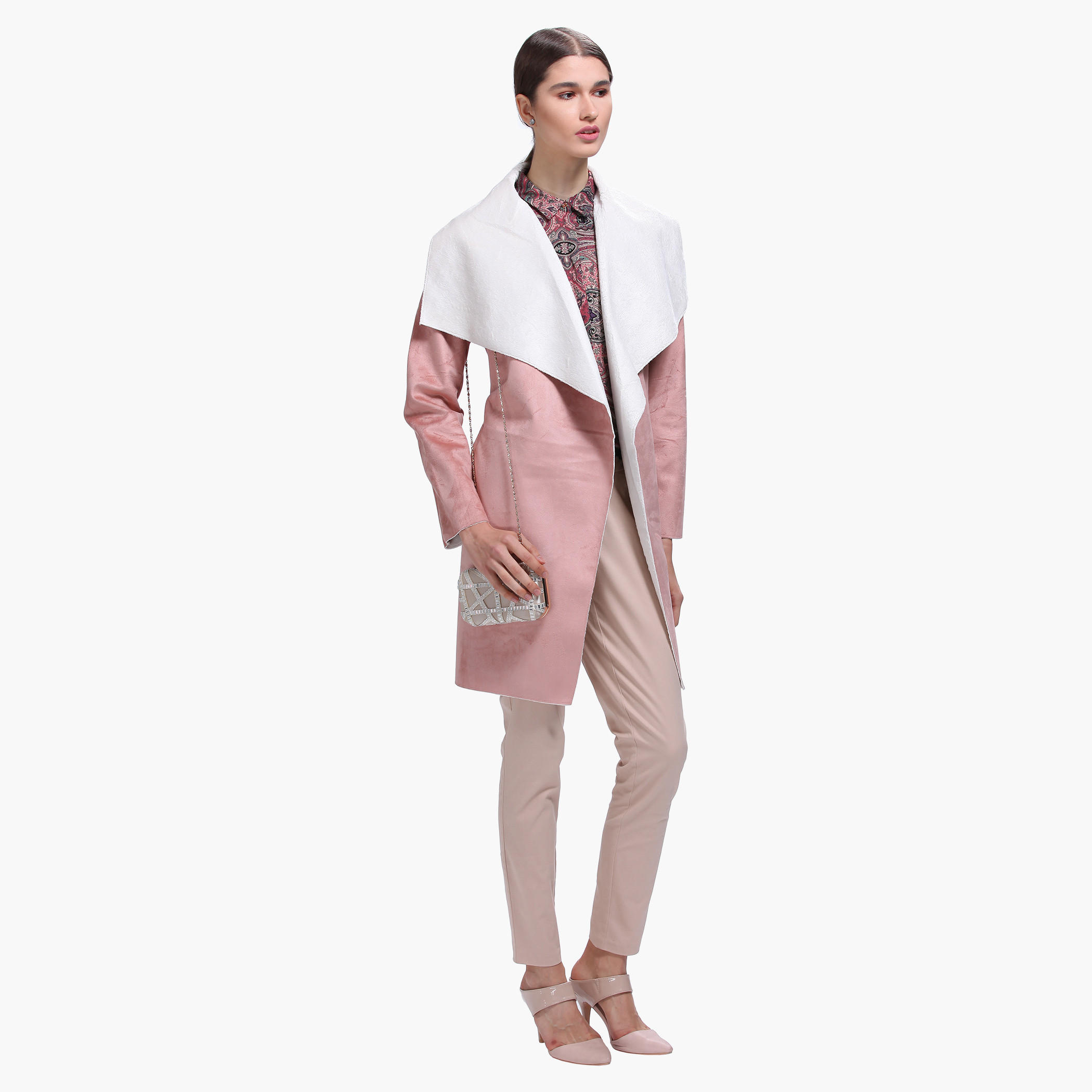 Two Faced Overcoat with Long Sleeves-women-clothing-coatsandjackets-coats-image-1