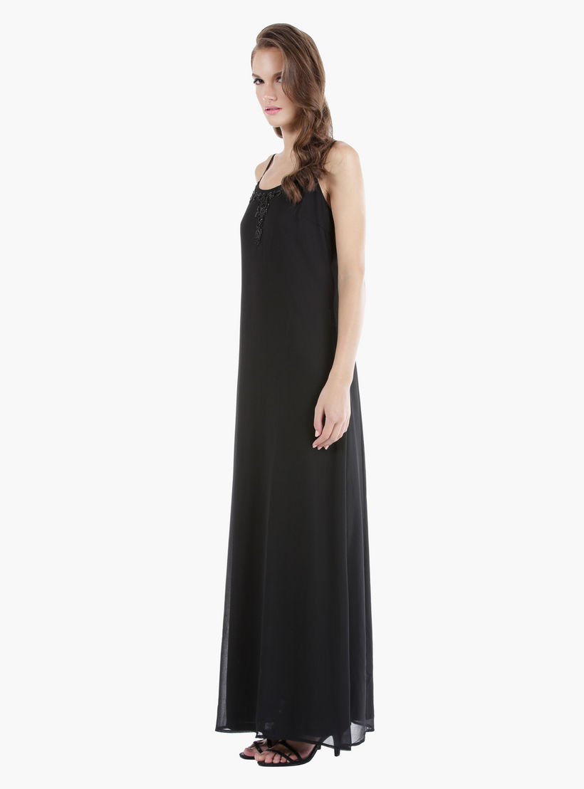 Beaded Maxi Dress with Spaghetti Straps-women-clothing-dresses-image-2