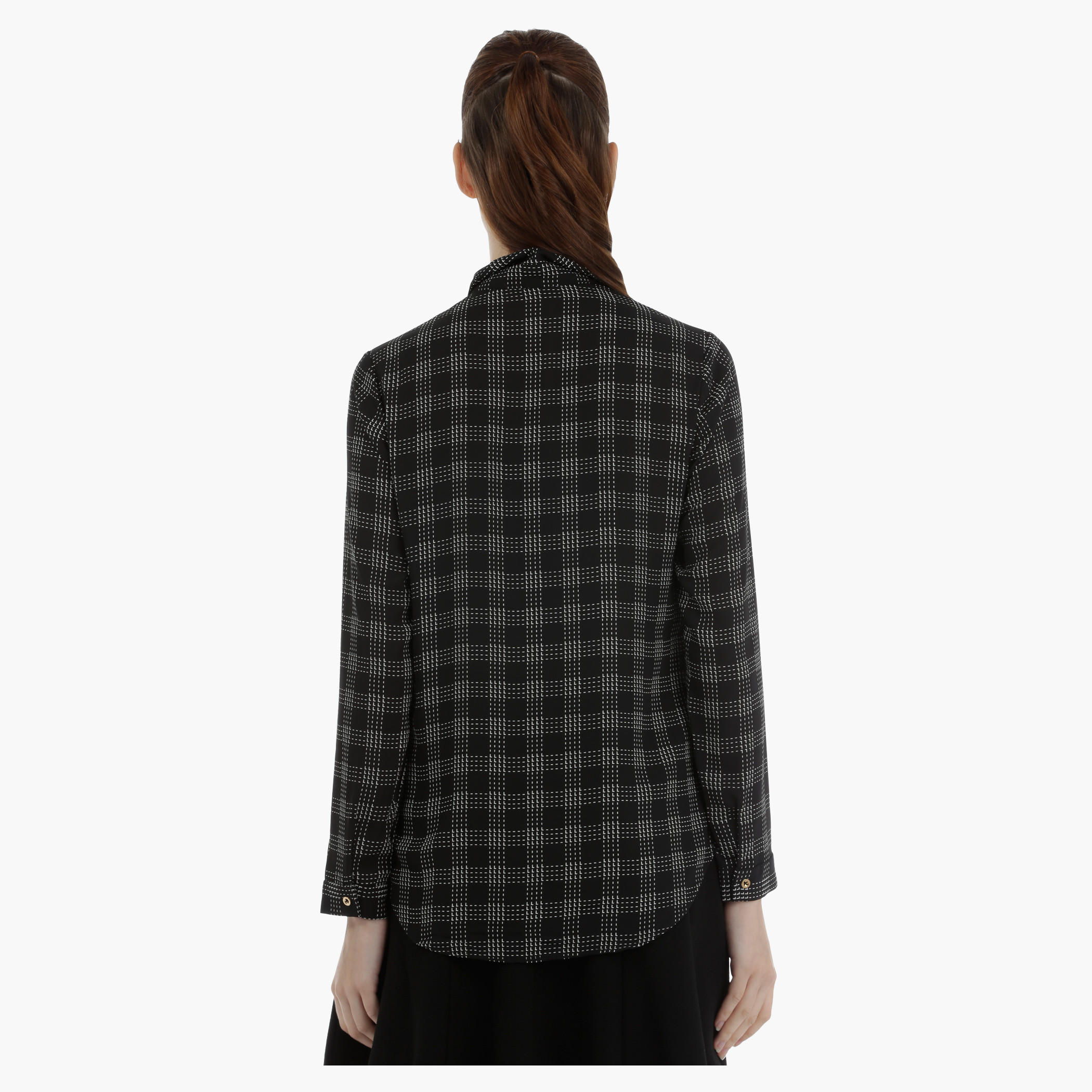 Chequered Shirt with Long Sleeves-women-clothing-shirtsandblouses-blouses-image-4