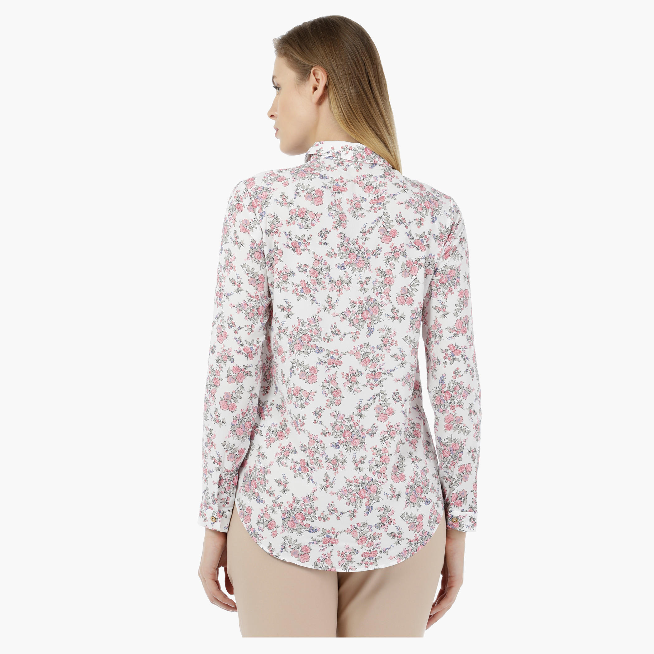 Basic Floral Print Full-sleeved Shirt-women-clothing-shirtsandblouses-blouses-image-2