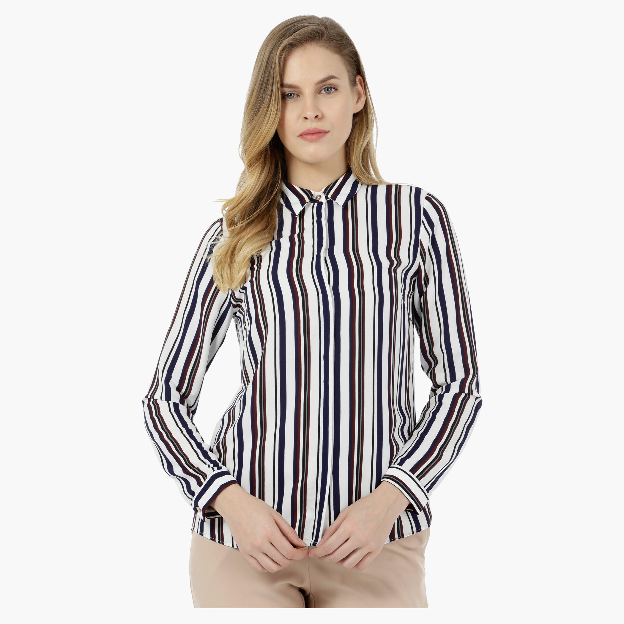 Basic Striped Full-sleeved Shirt-women-clothing-shirtsandblouses-blouses-image-5