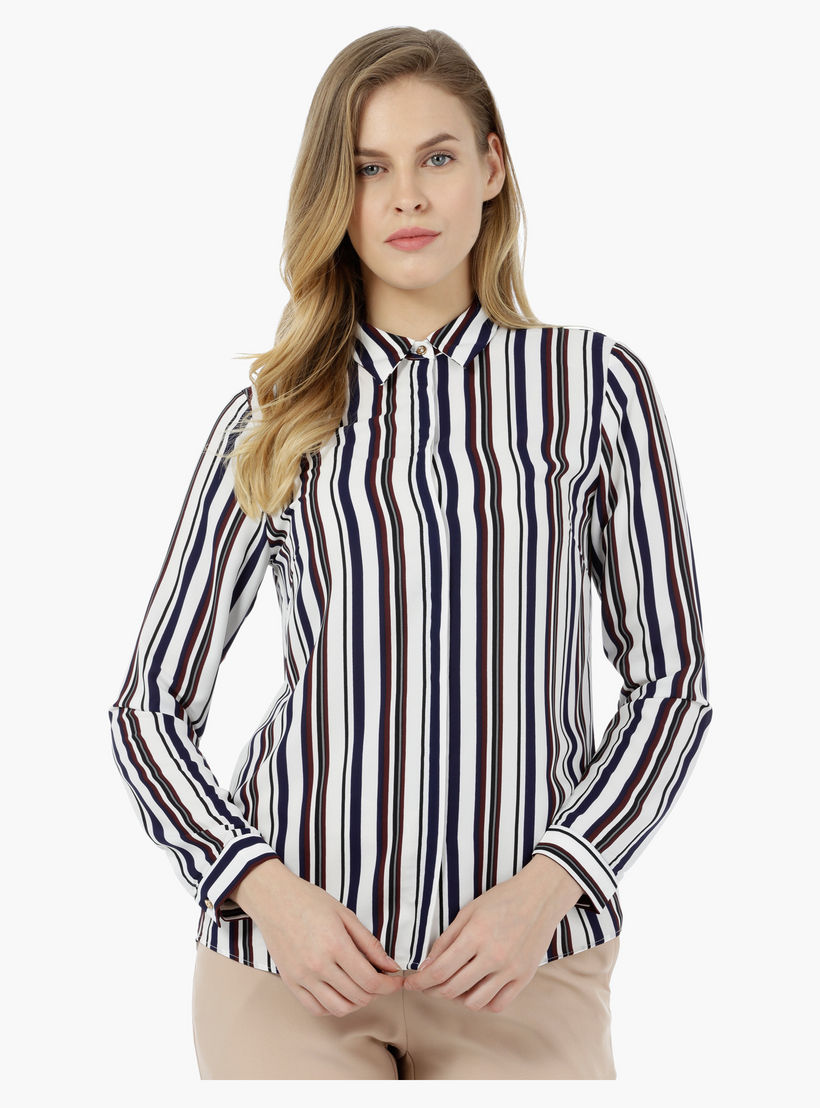 Basic Striped Full-sleeved Shirt-women-clothing-shirtsandblouses-blouses-image-5