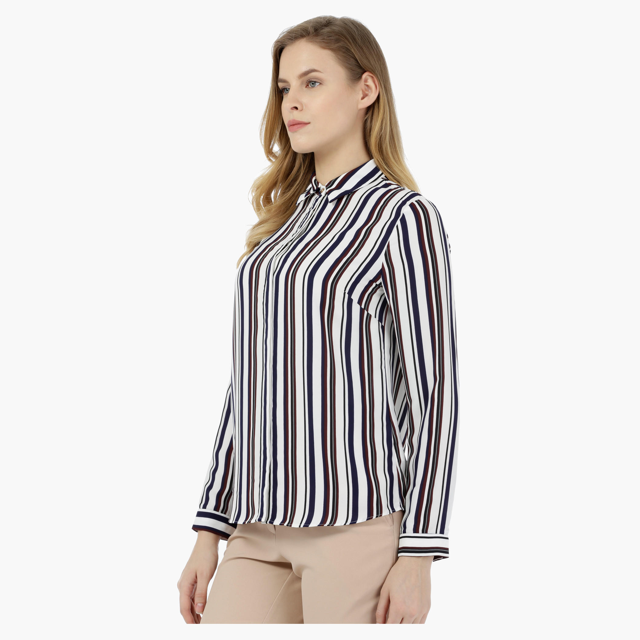 Basic Striped Full-sleeved Shirt-women-clothing-shirtsandblouses-blouses-image-3