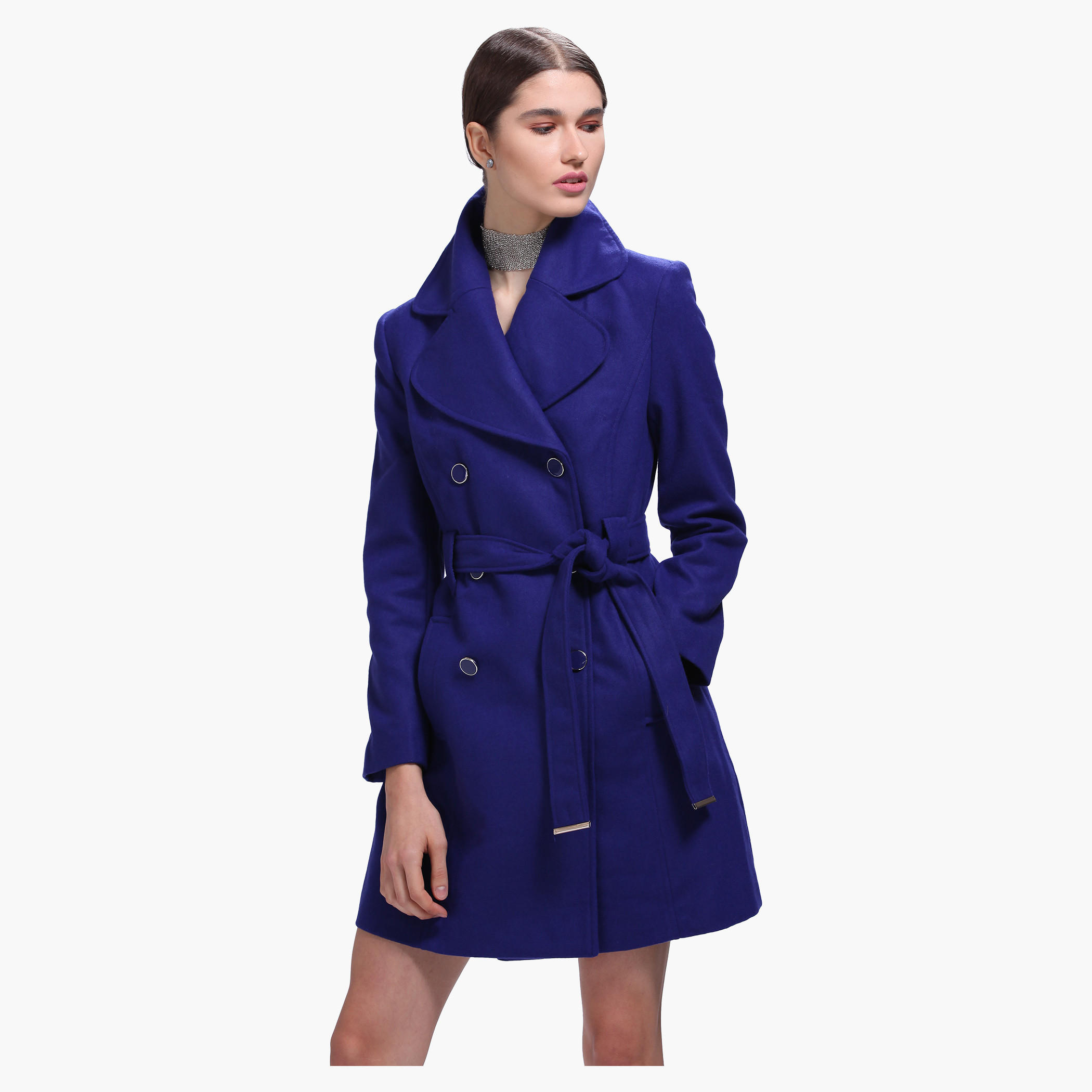 Trench Coat with Long Sleeves and Button Detail-women-clothing-coatsandjackets-coats-image-1