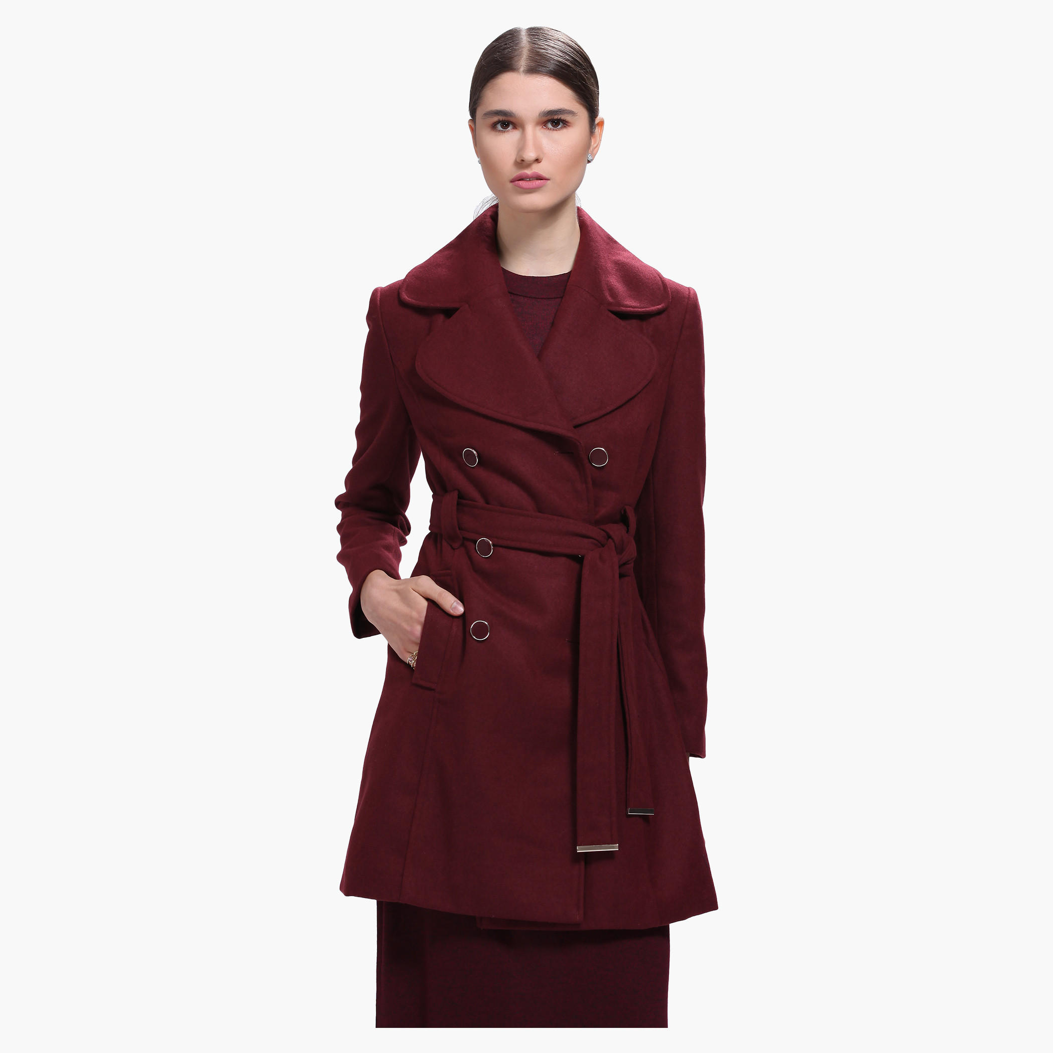 Trench Coat with Long Sleeves and Button Detail-women-clothing-coatsandjackets-coats-image-11