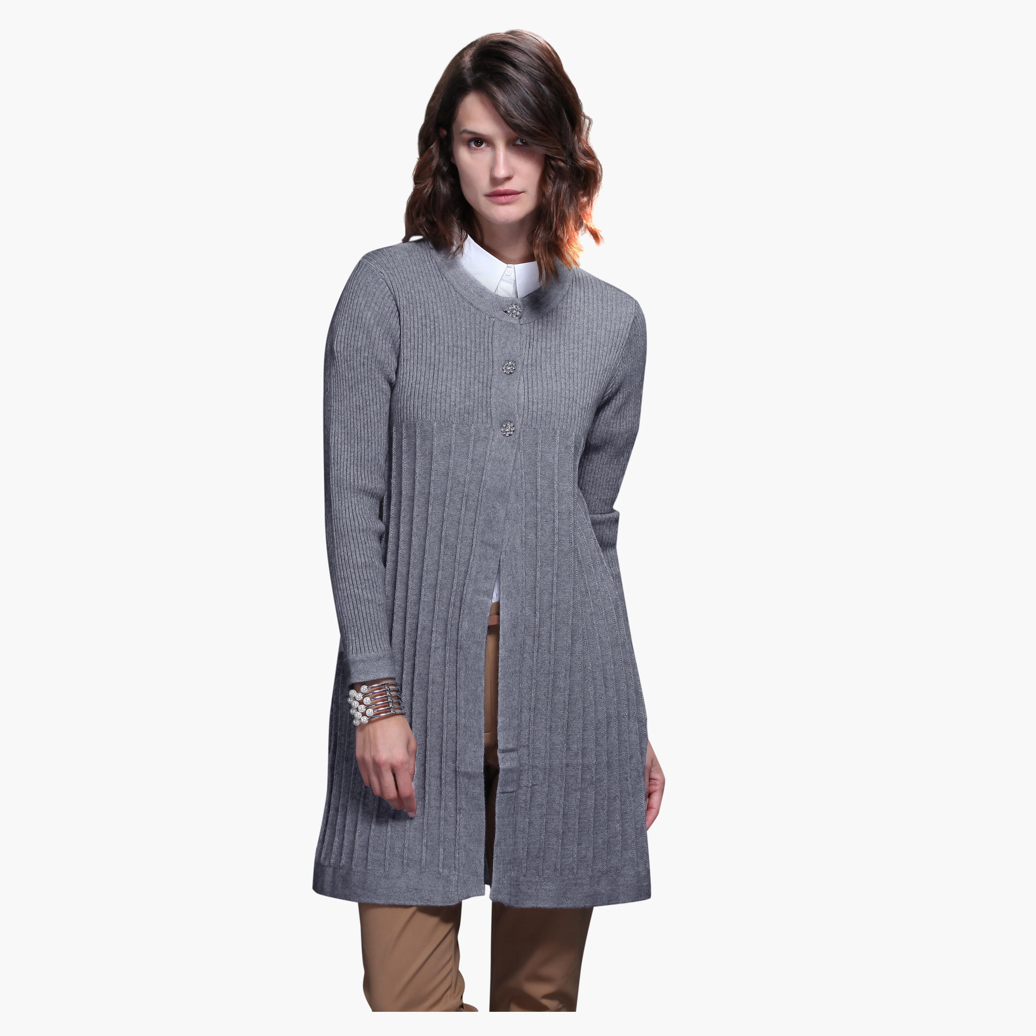 Long Sleeves Ribbed Cardigan-women-winterwear-cardigansandjumpers-cardigans-image-5
