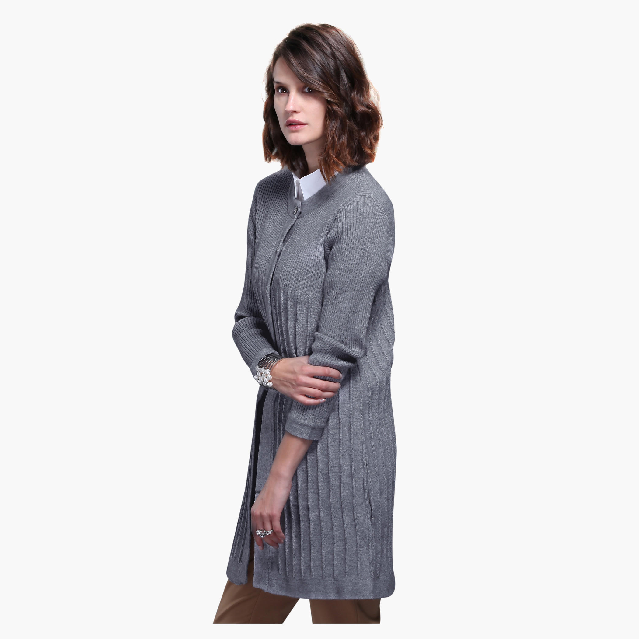 Long Sleeves Ribbed Cardigan-women-winterwear-cardigansandjumpers-cardigans-image-3