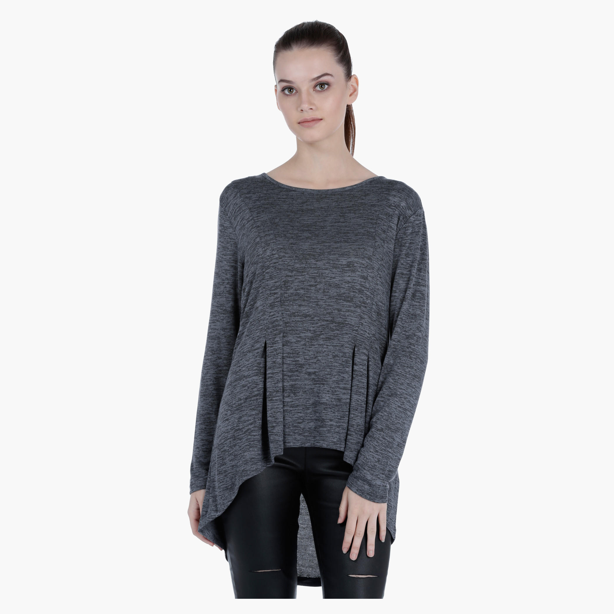 Asymmetric Top with Long Sleeves and Boat Neck-women-clothing-shirtsandblouses-blouses-image-1