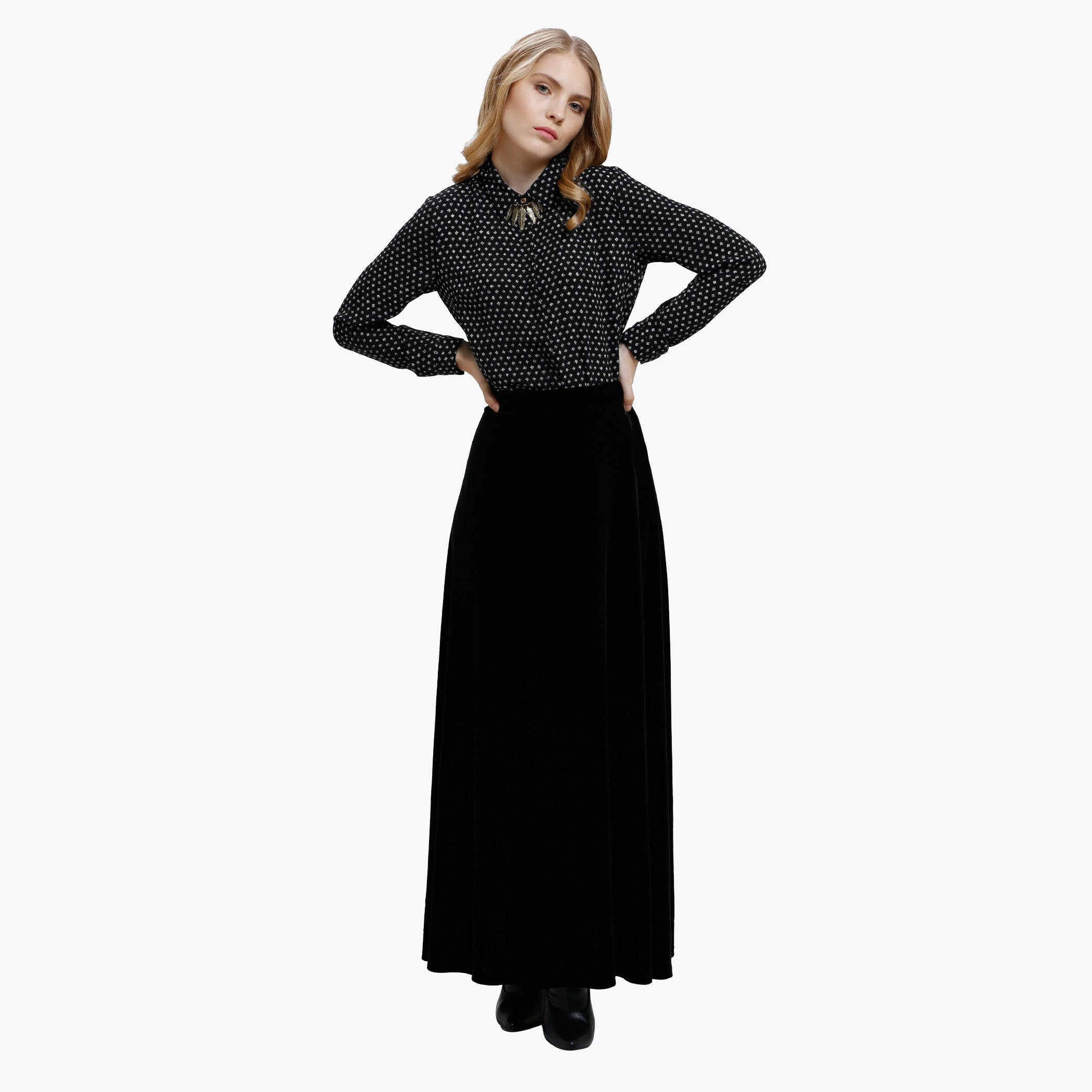 Printed Long Sleeves Formal Shirt-women-clothing-shirtsandblouses-blouses-image-1