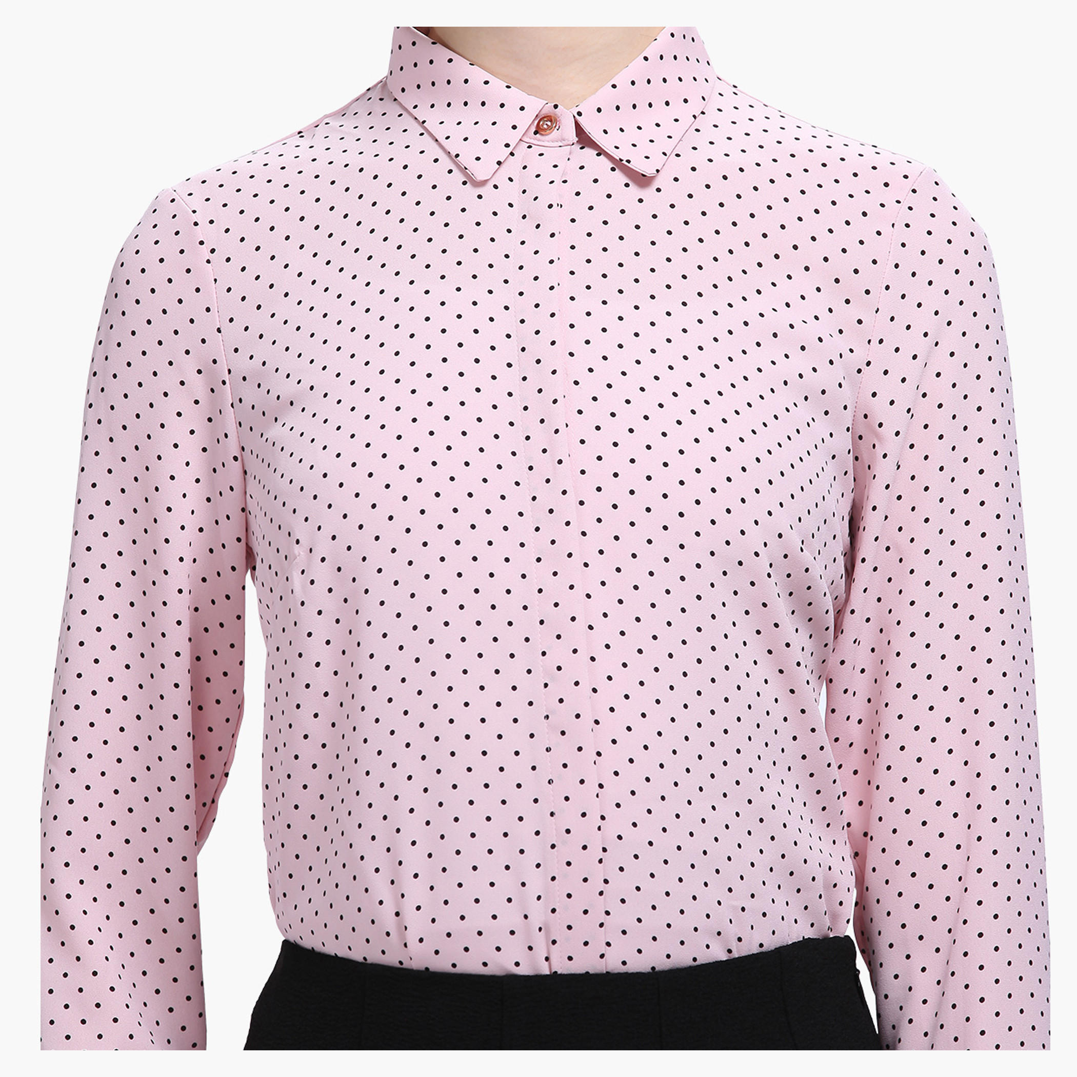 Polka Dot Long Sleeves Formal Shirt-women-clothing-shirtsandblouses-blouses-image-4