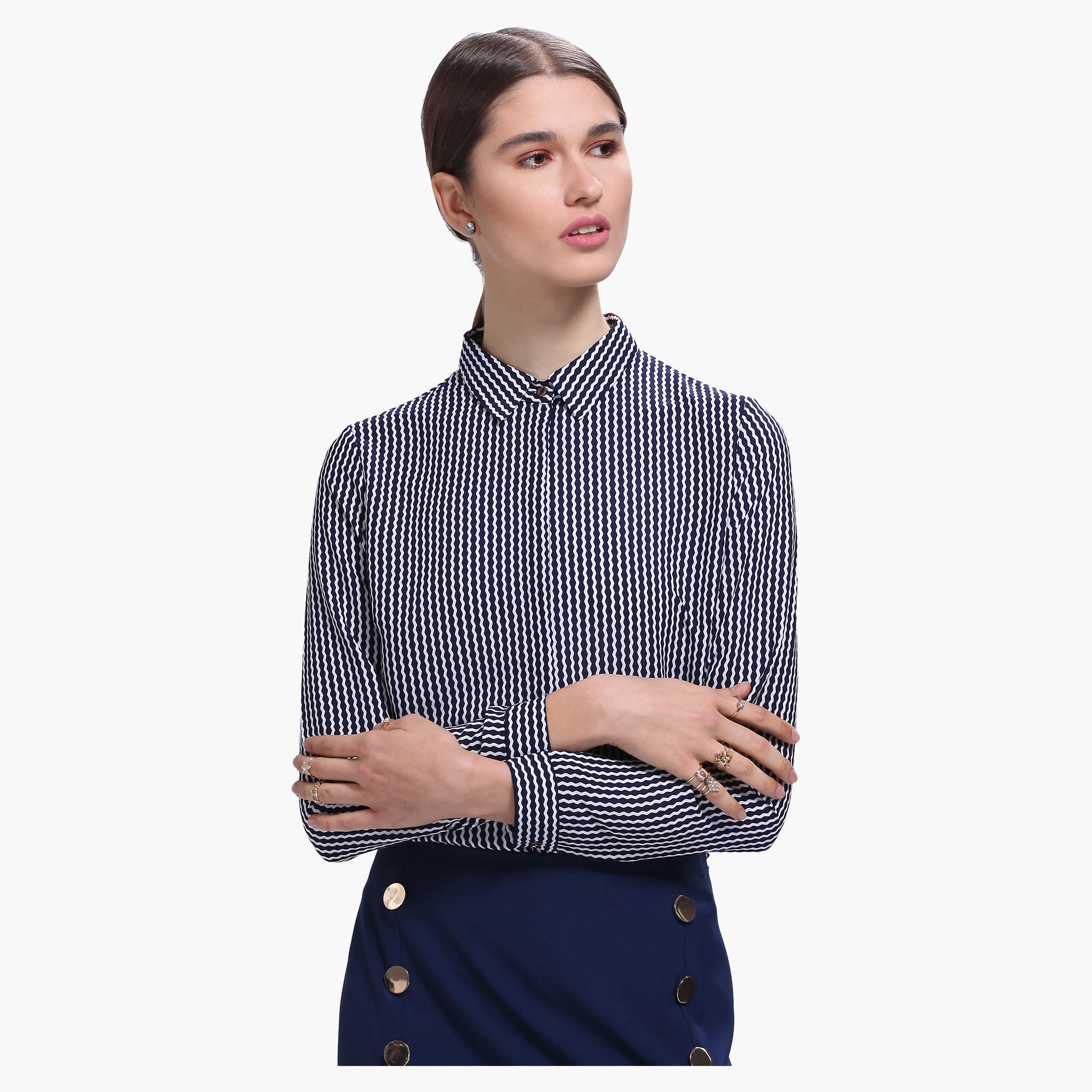 Printed Long Sleeves Formal Shirt-women-clothing-shirtsandblouses-blouses-image-1