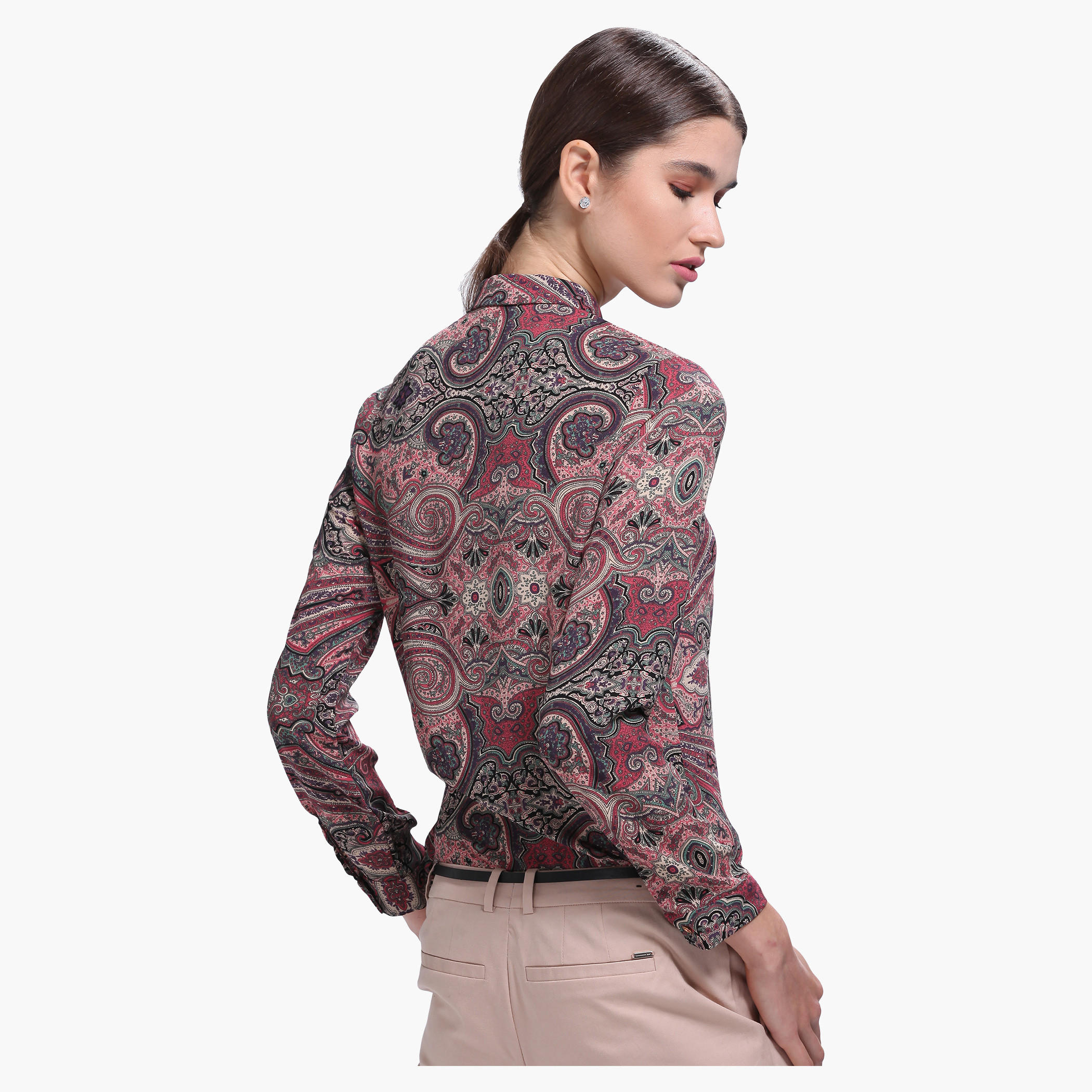 Paisley Print Long Sleeves Formal Shirt-women-clothing-shirtsandblouses-blouses-image-2