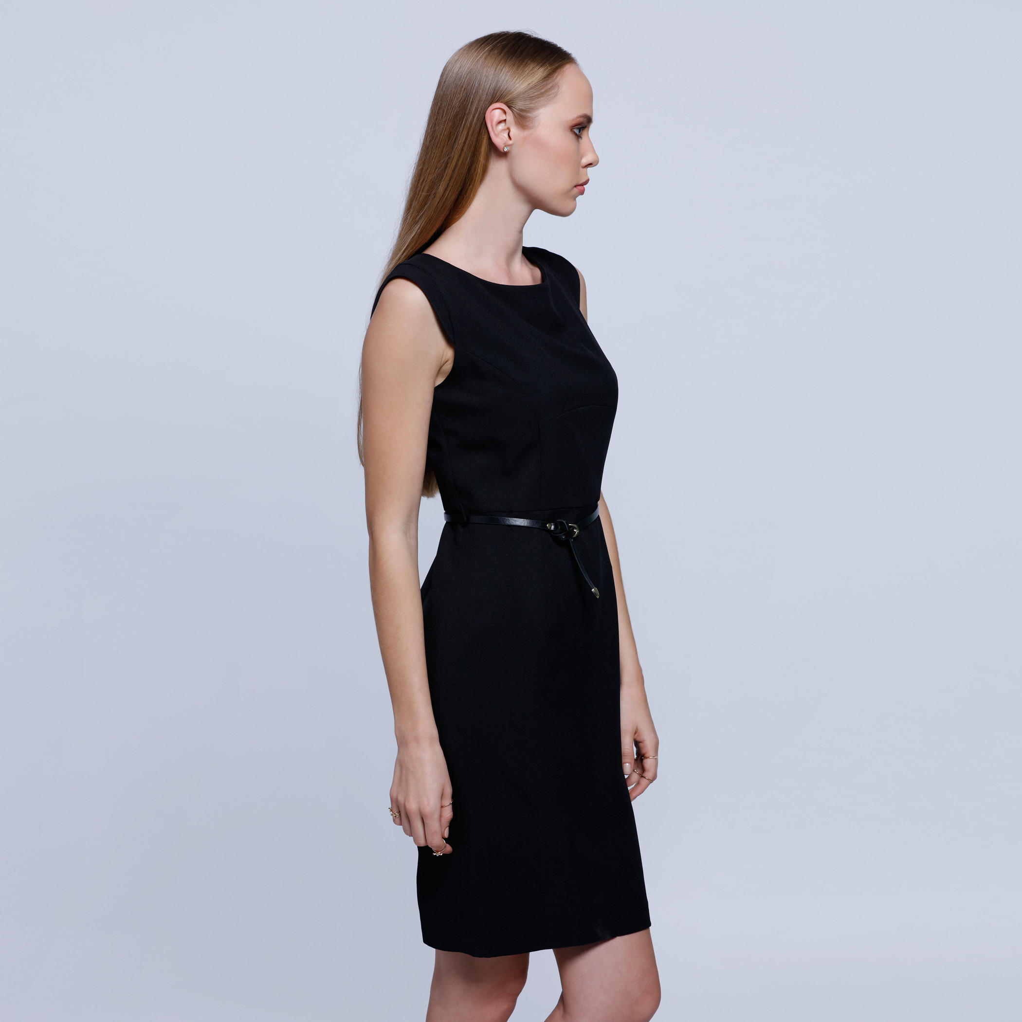 فستان دون أكمام بياقة قارب ورباط-women-clothing-dresses-image-3