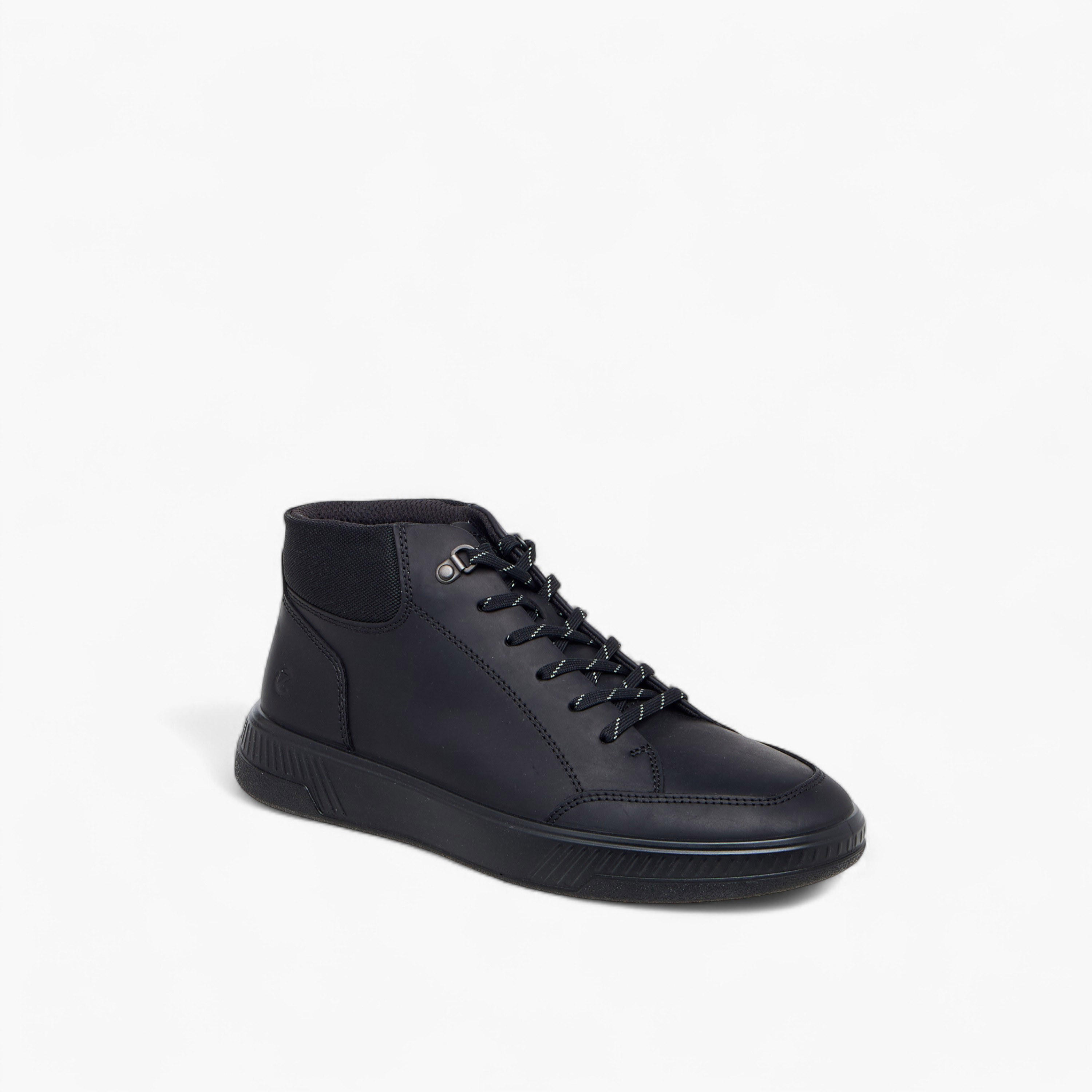 Ecco Men Move M Lace-Up Leather High Cut Sneakers-men-shoes-sneakers-image-2